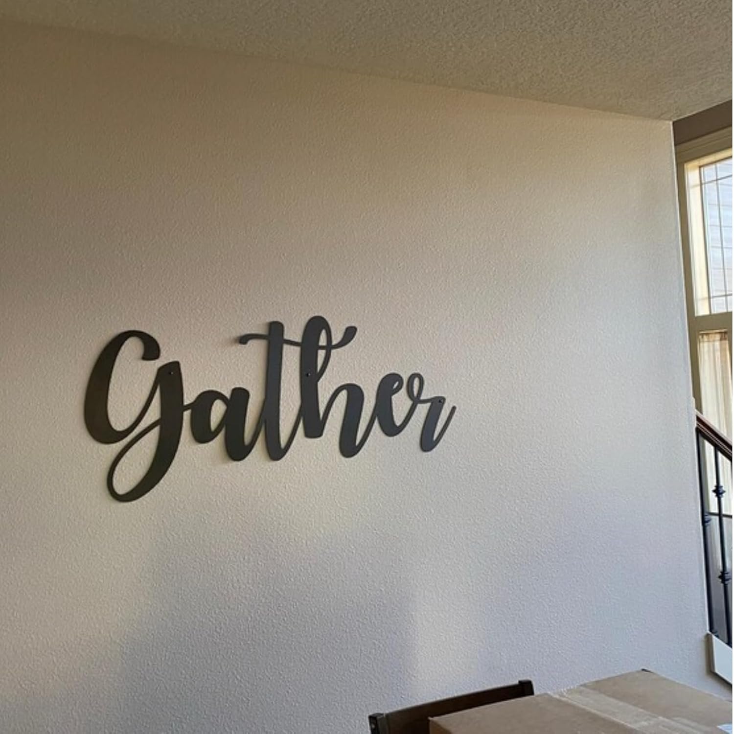 Bisamu Metal Gather Sign Art 355X16 Wall Decor
