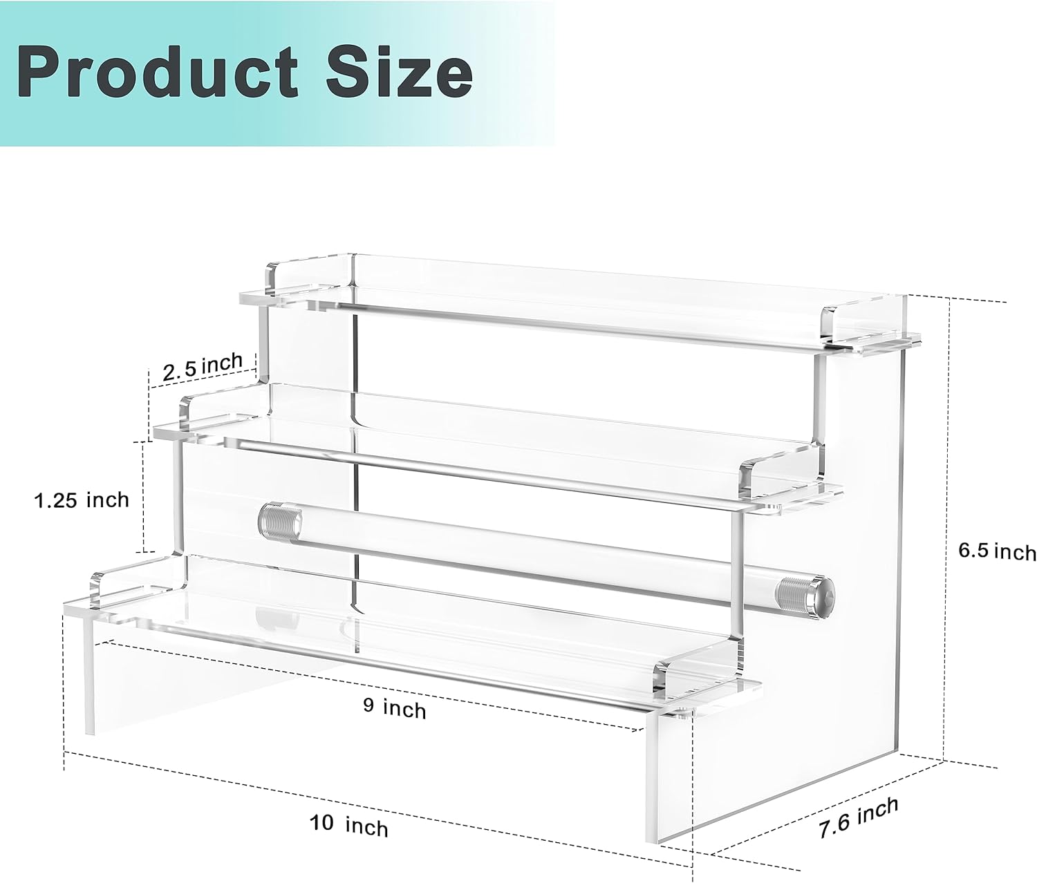 Meteou Acrylic Display Riser for Perfume and Action Figures