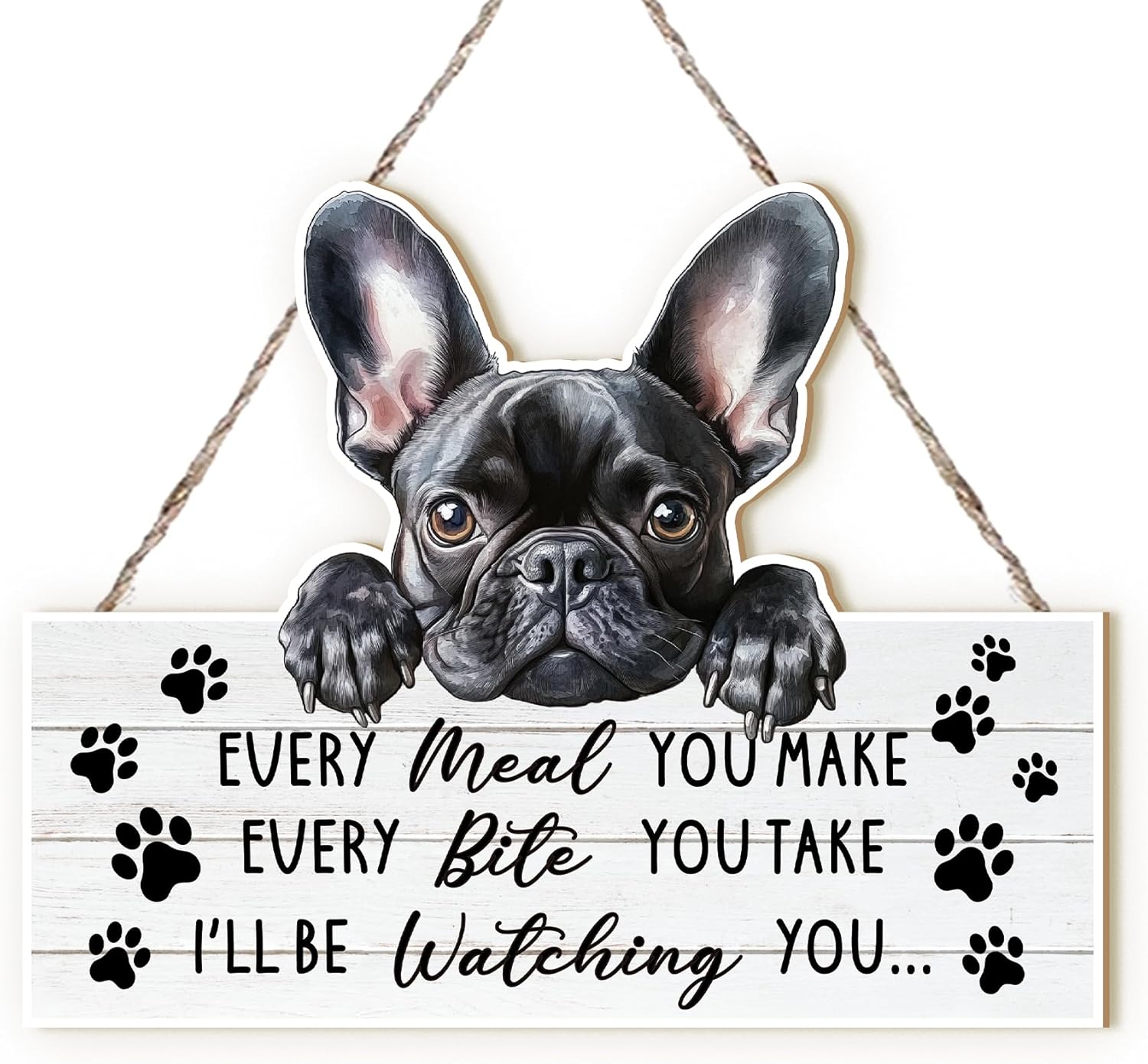 MOTERMATE French Bulldog Frenchie Wall Sign Decor