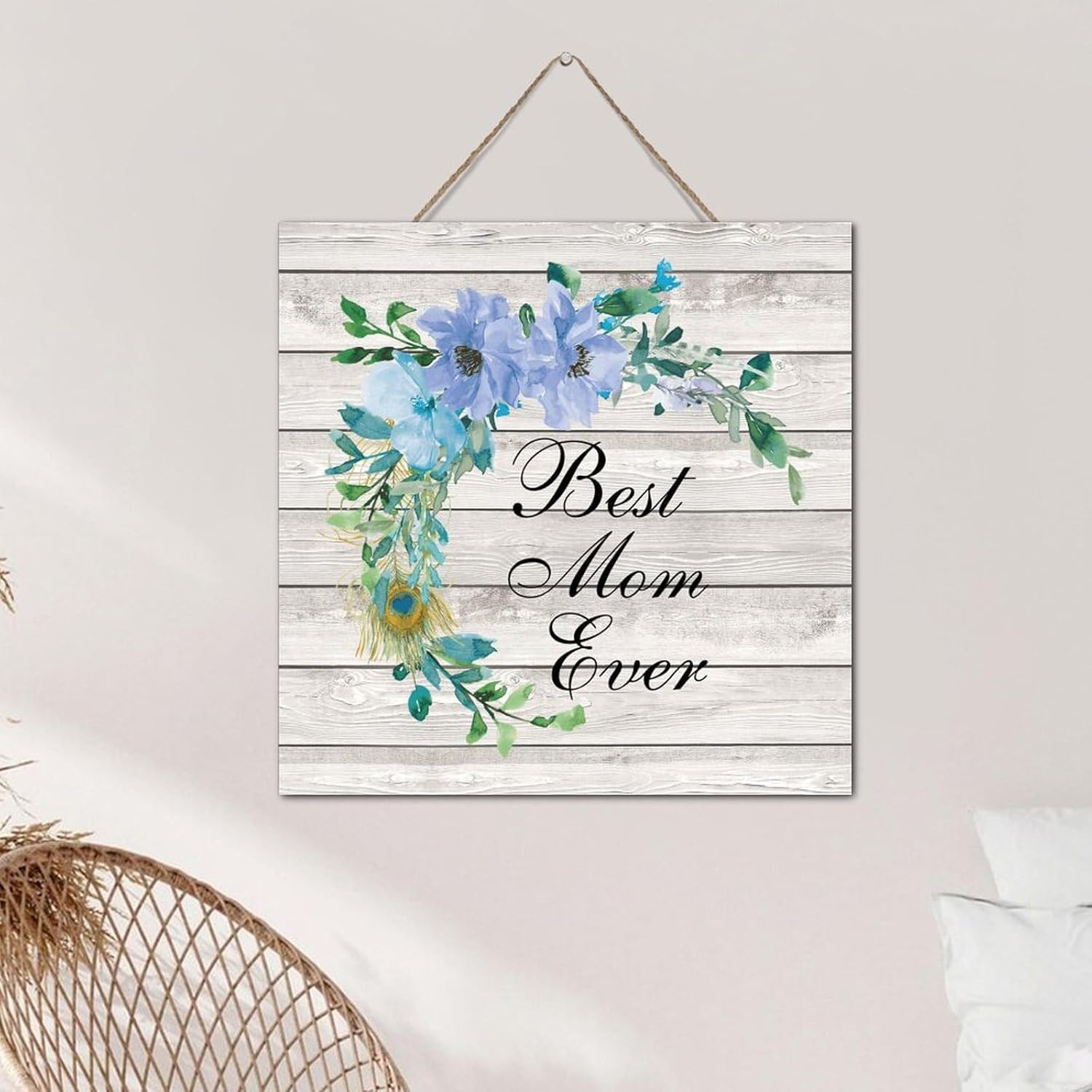 Best Mom Ever 12x12 Inch Wood Wall Sign