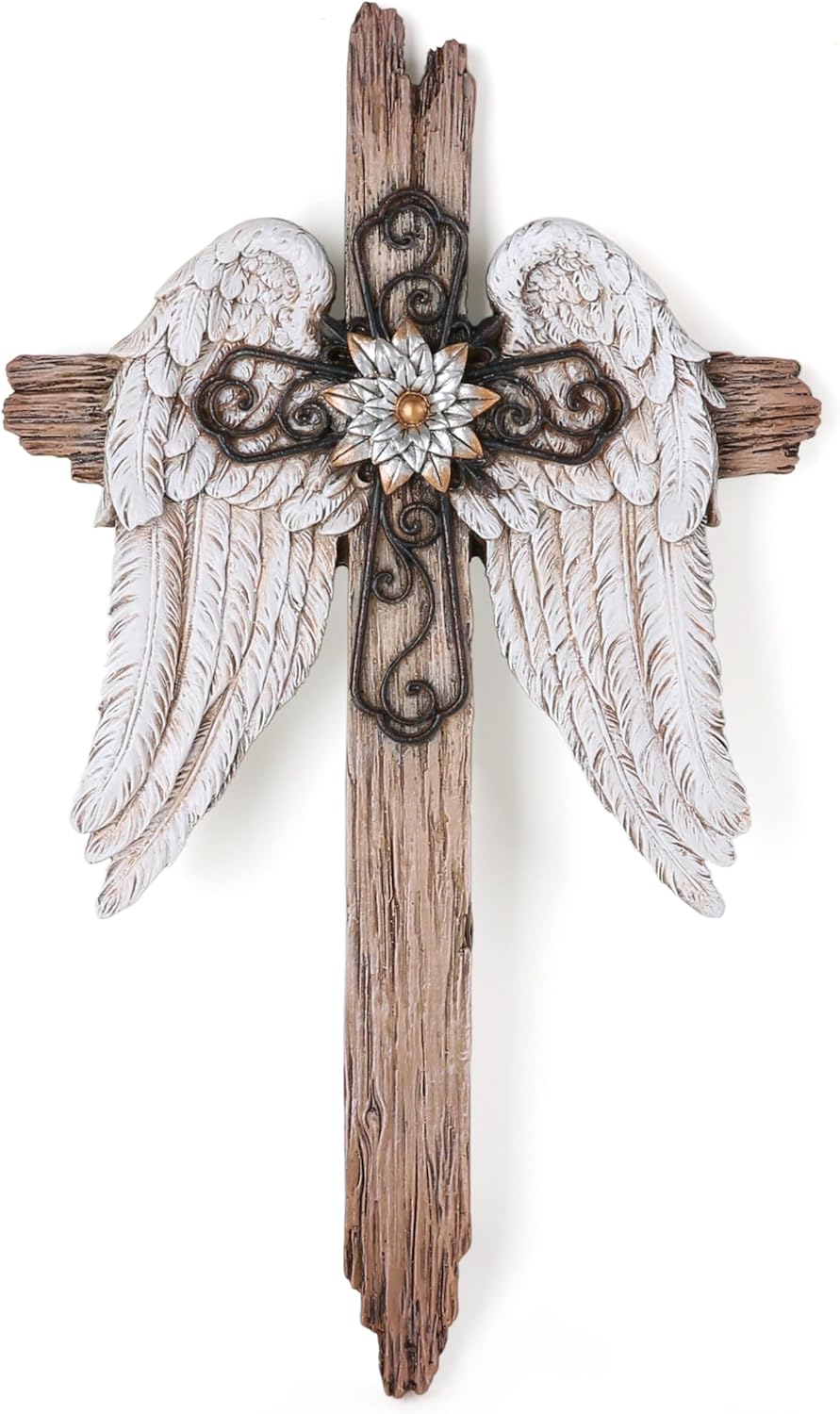 BC Home Decor Angel Wings Cross Wall Dcor