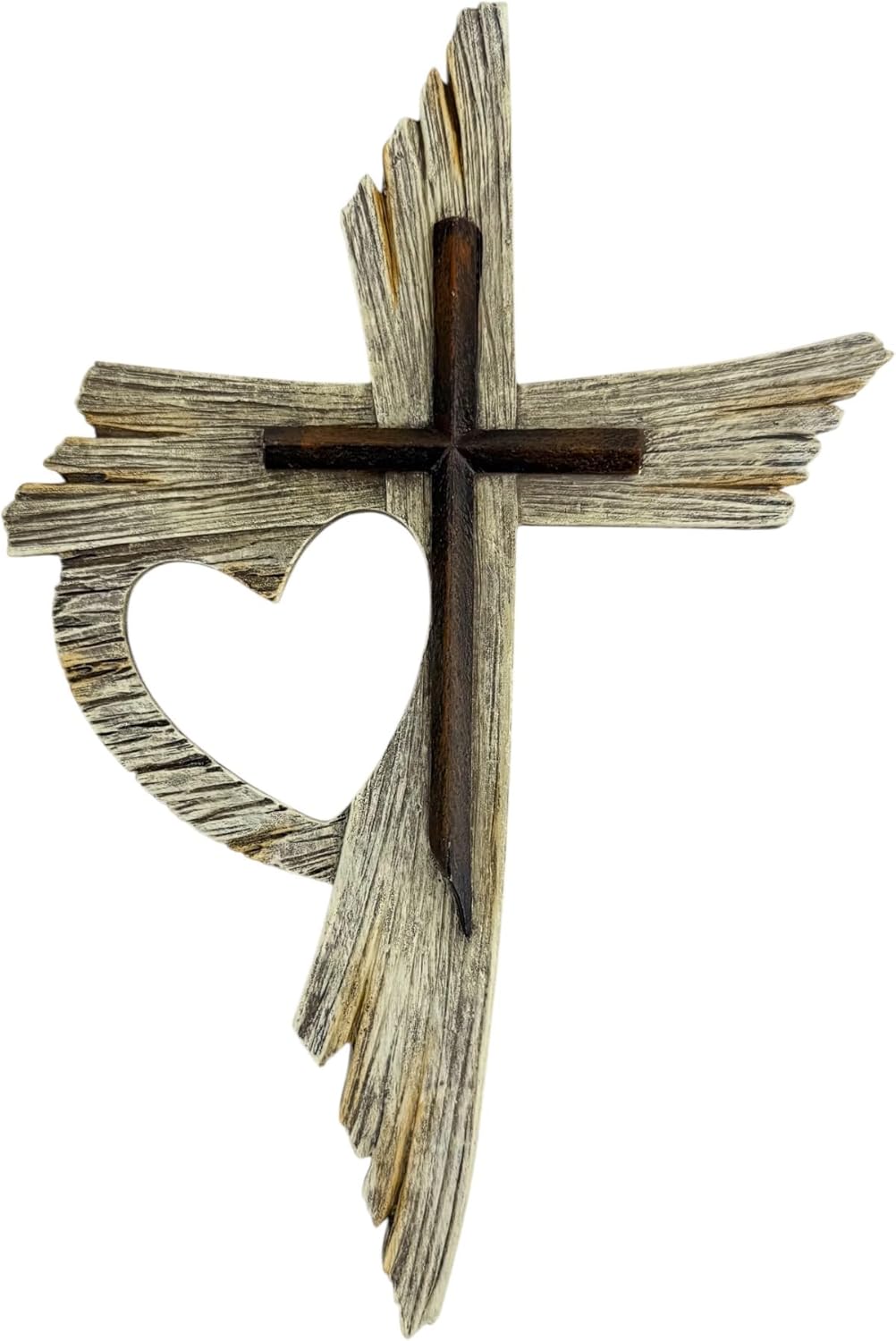 Top Brass One Love Rustic Wall Cross 12-Inch