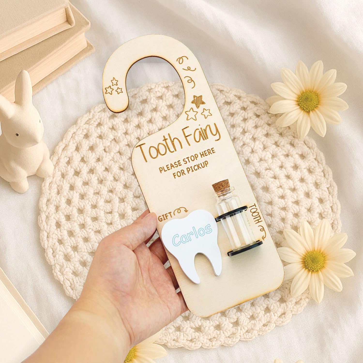 Personalized Tooth Fairy Door Hanger for Kids