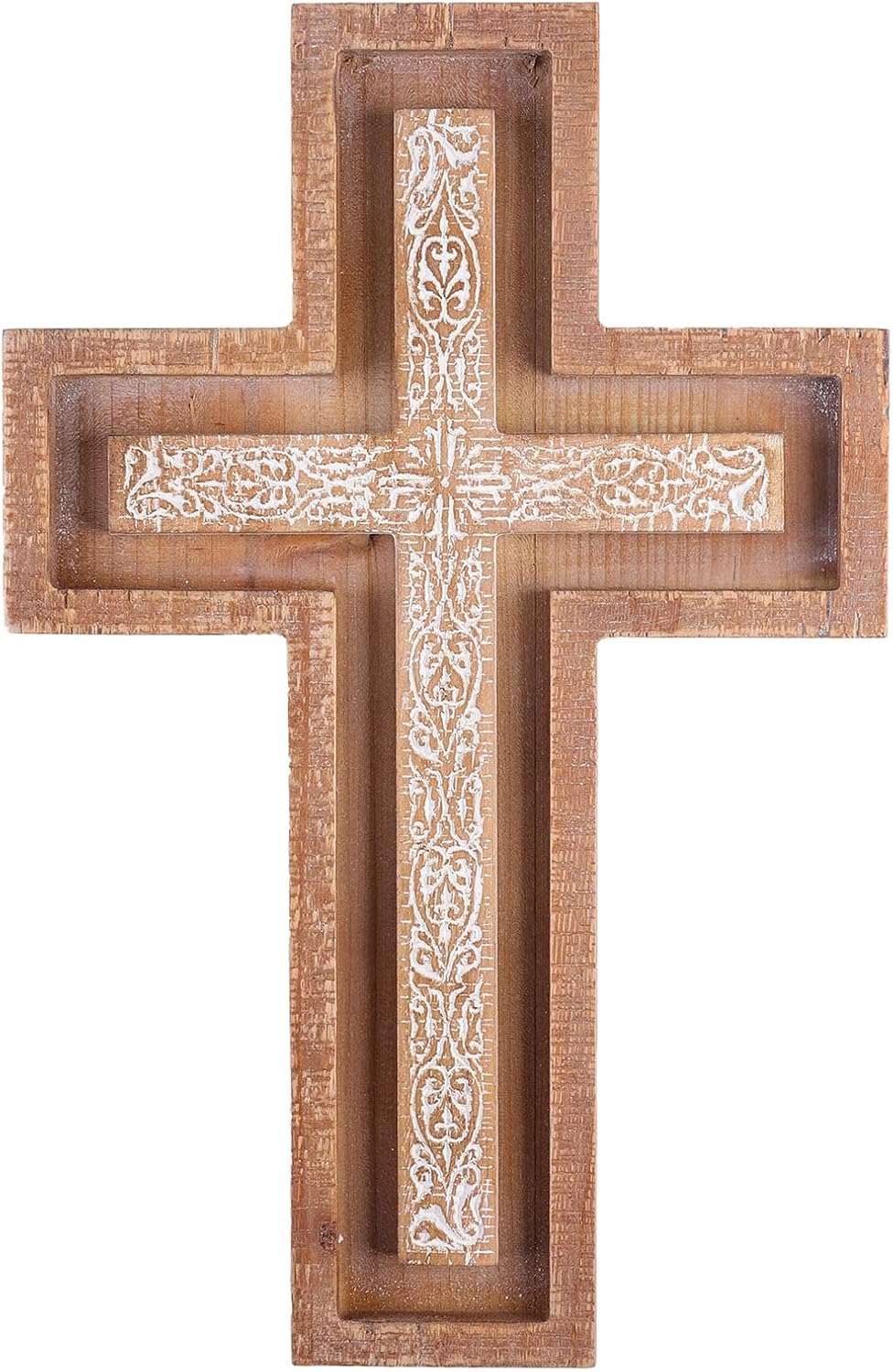 Baysbai Modern Wooden Wall Cross Decor