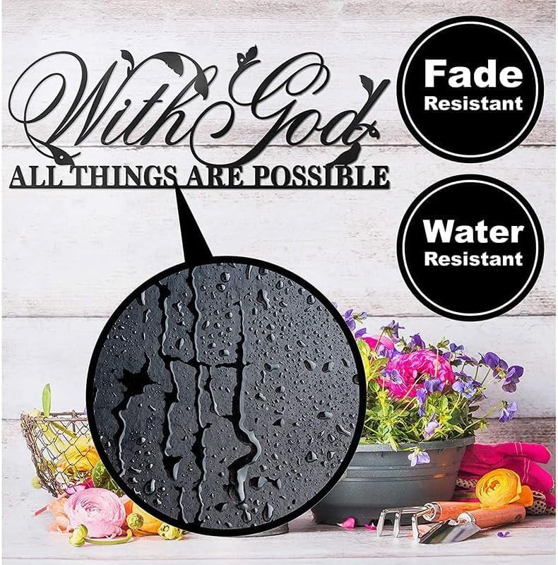With God All Things Are Possible Metal Wall Decor 1