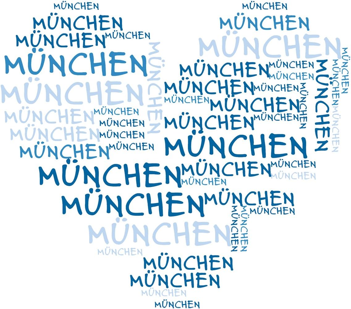 EuroGraphics Mnchen I Love You Blue 30x30 Wall Decor