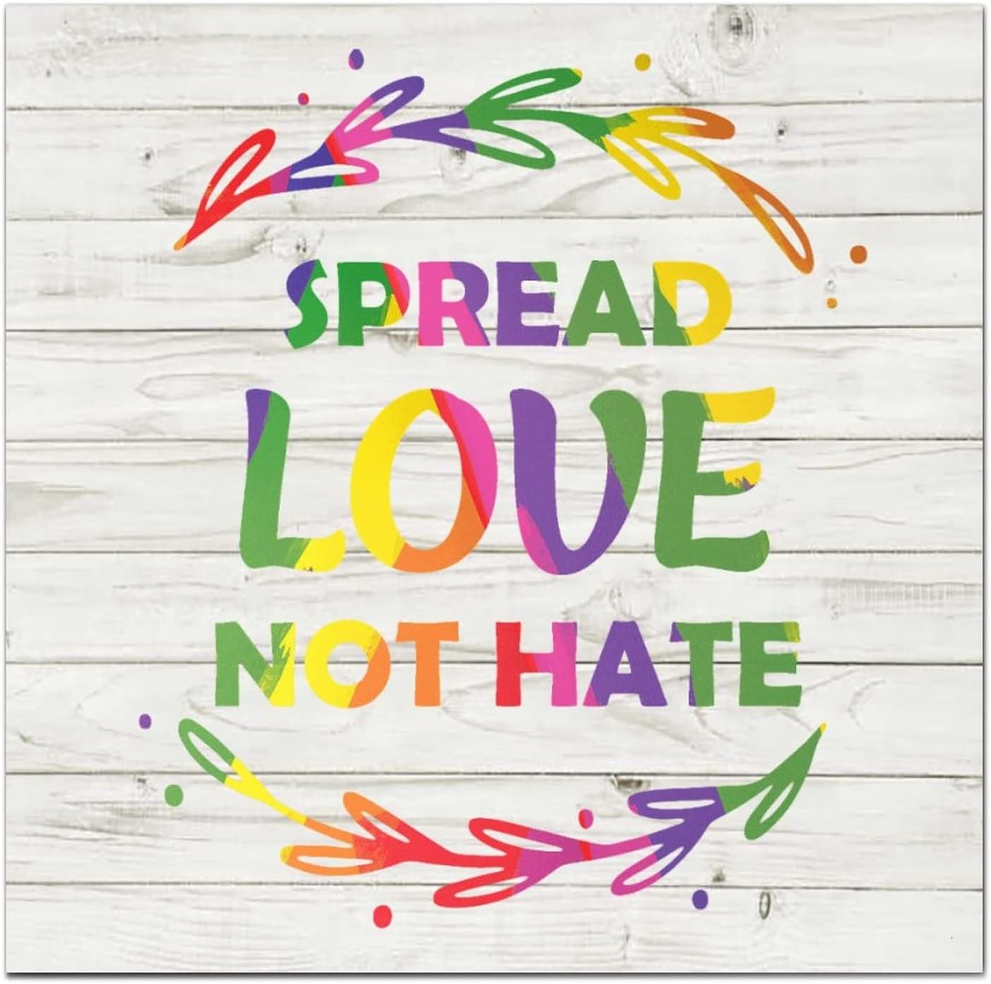 Pride Parade Wood Signs 6x6 Rainbow Wall Art