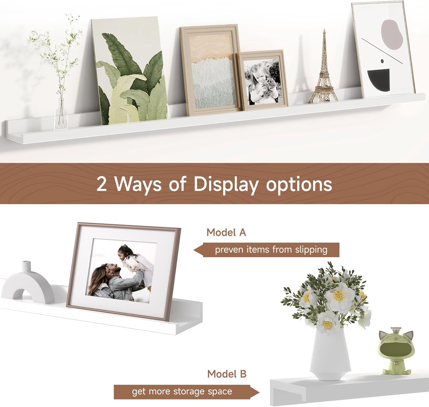 Fun Memories 48 Inch Floating Shelf Set of 4