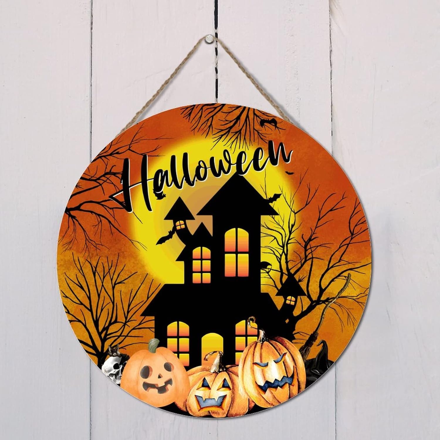 Wodevor Medieval Forest Castle of Terror Halloween Wall Sign