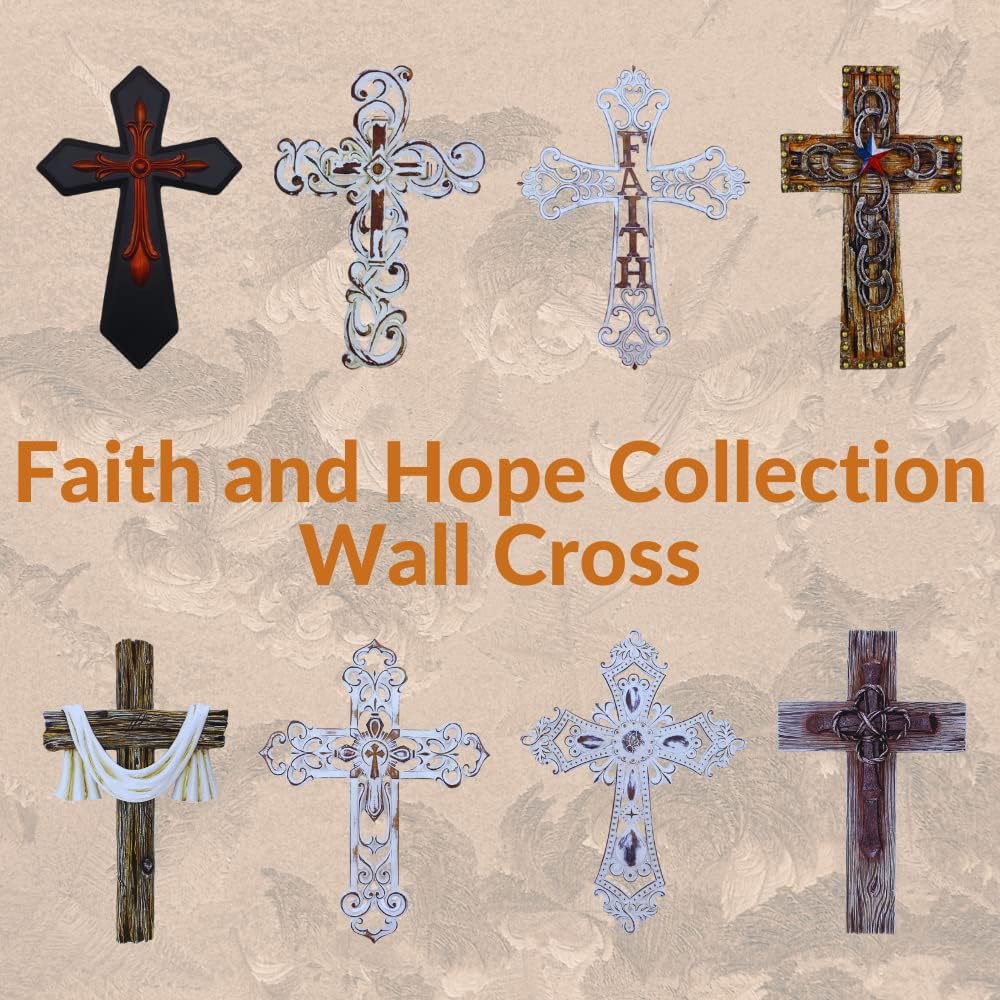 Comfy Hour 13-Inch Silver Wall Cross Religious Decor