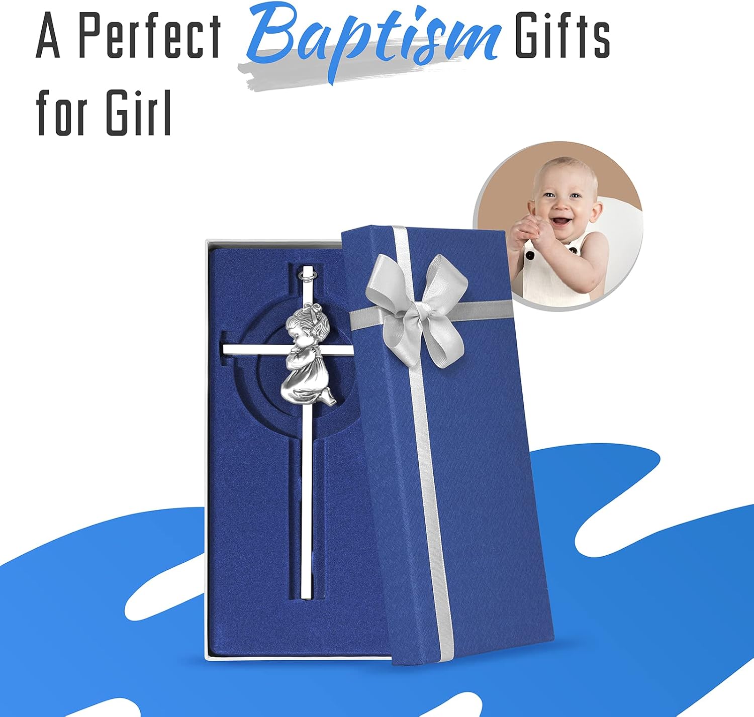 Baby Wall Cross Baptism Gift for Girl