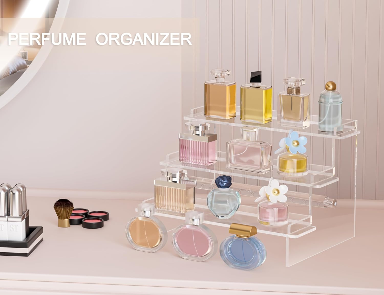 Meteou Acrylic Display Riser for Perfume and Action Figures
