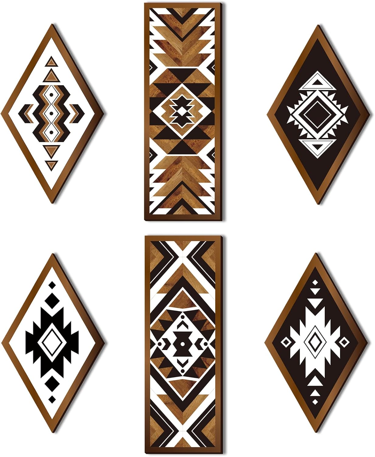 Tatuo 6 Pcs Abstract Art Wall Decor Wooden Frames