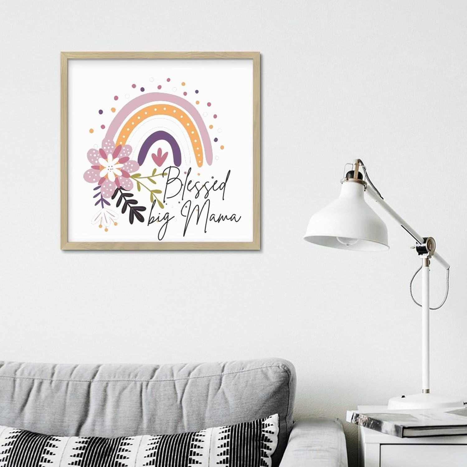 Blessed Big Mama Framed Wood Sign 12x12in