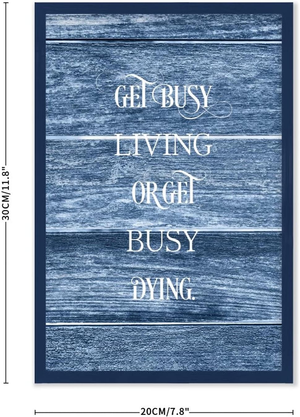 Get Busy Living Or Get Busy Dying Framed Wood Sign 20x30cm