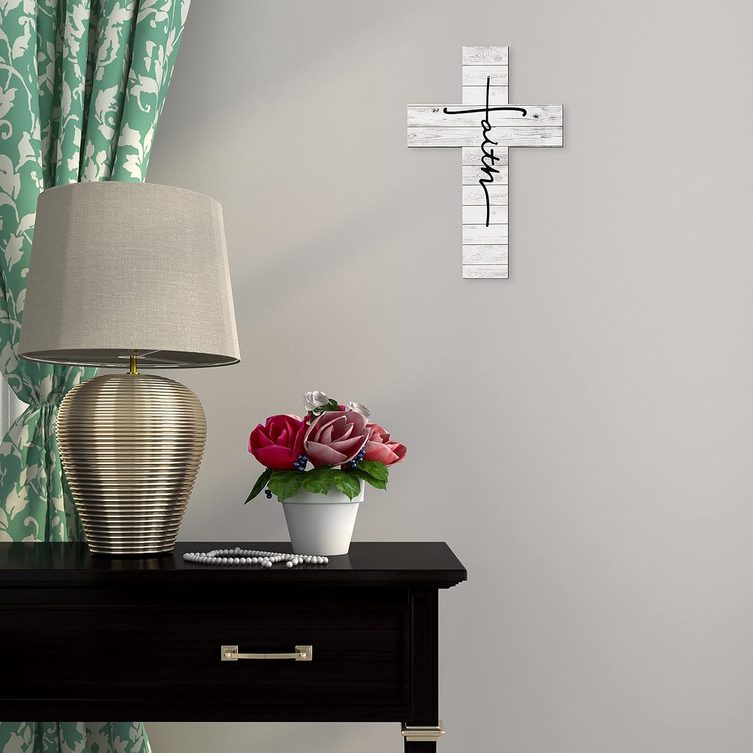 Jetec Faith Cross Wall Art Wooden Christian Decor