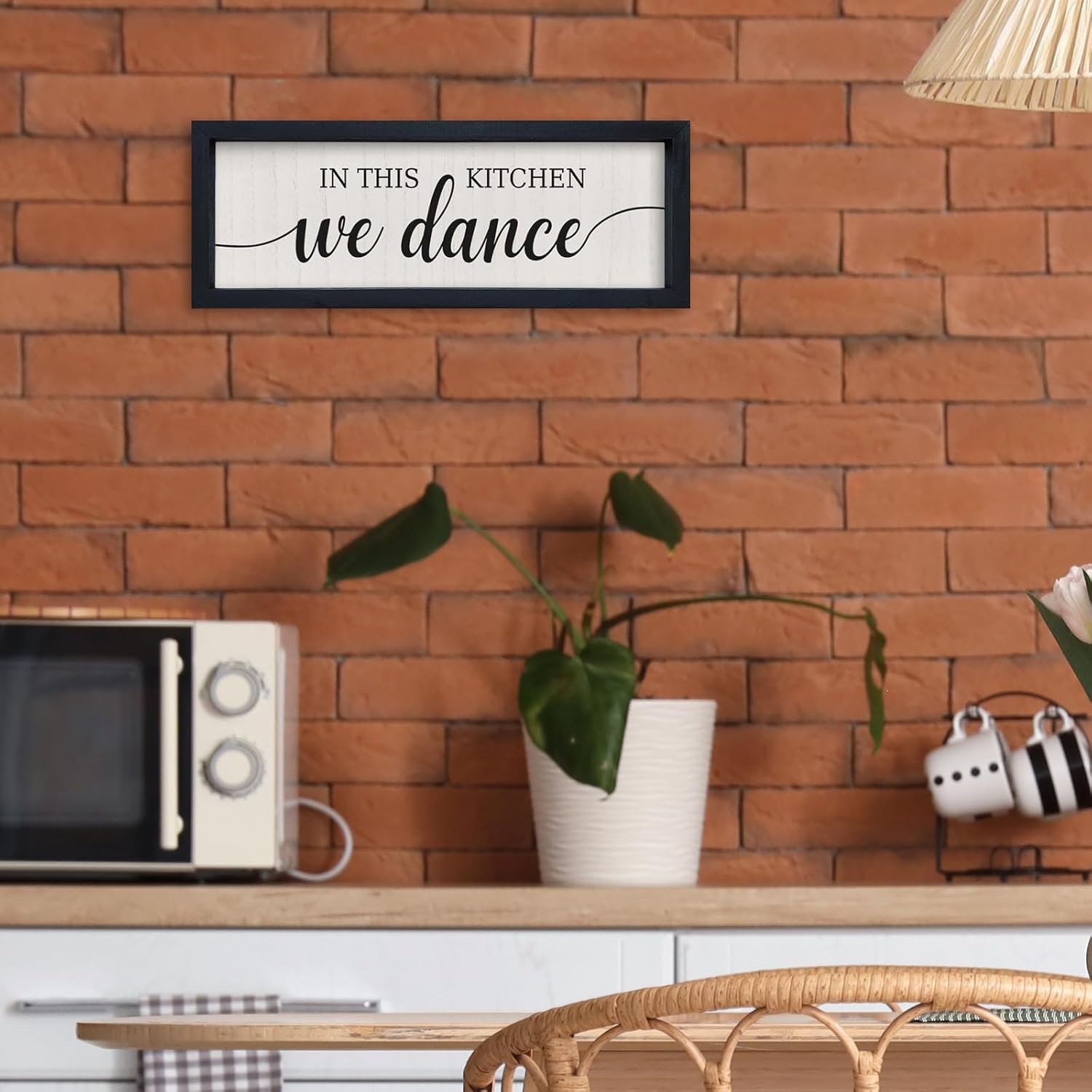 In This Kitchen We Dance Wall Sign 16x6