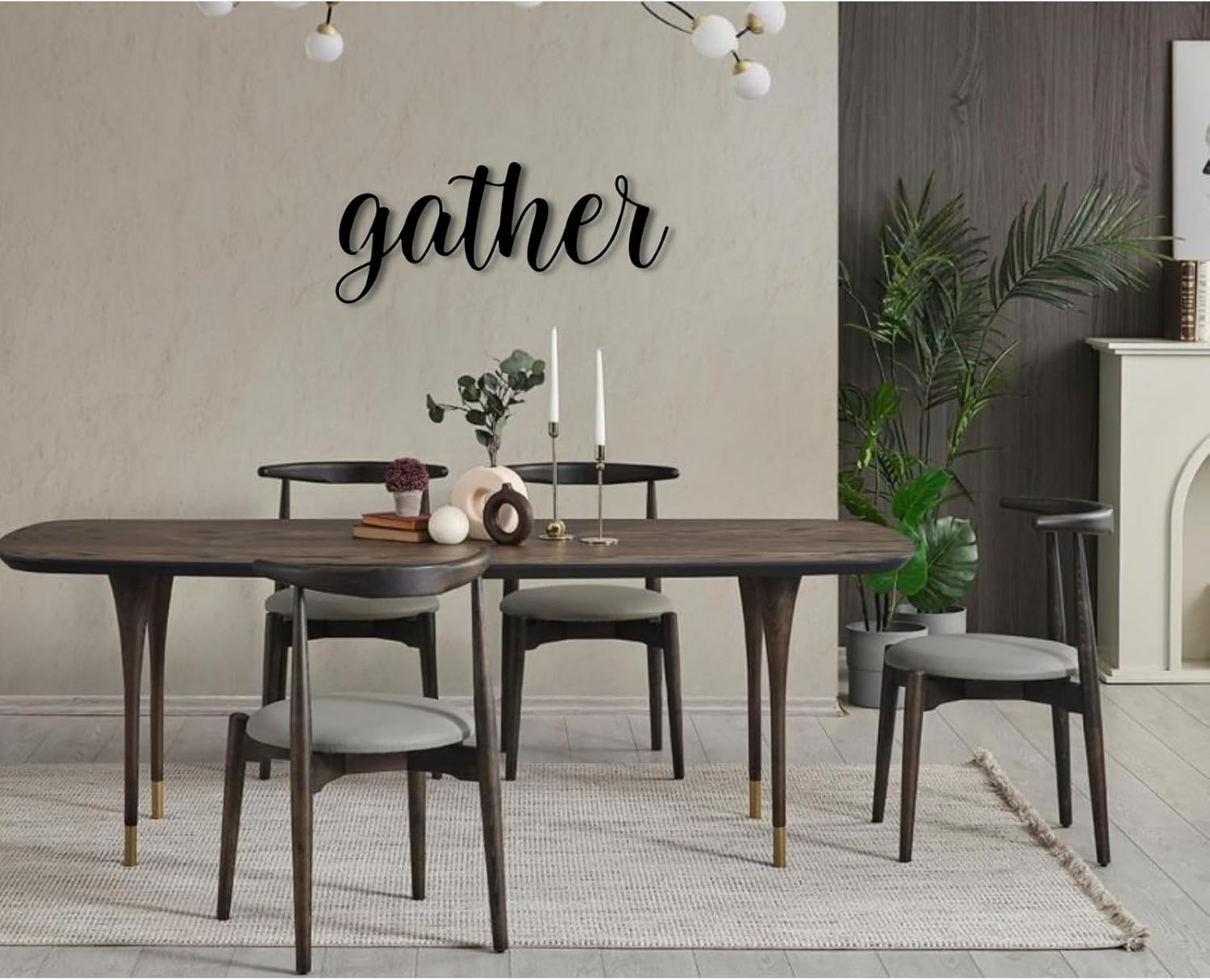 Bisamu Metal Gather Sign Art 355X16 Wall Decor