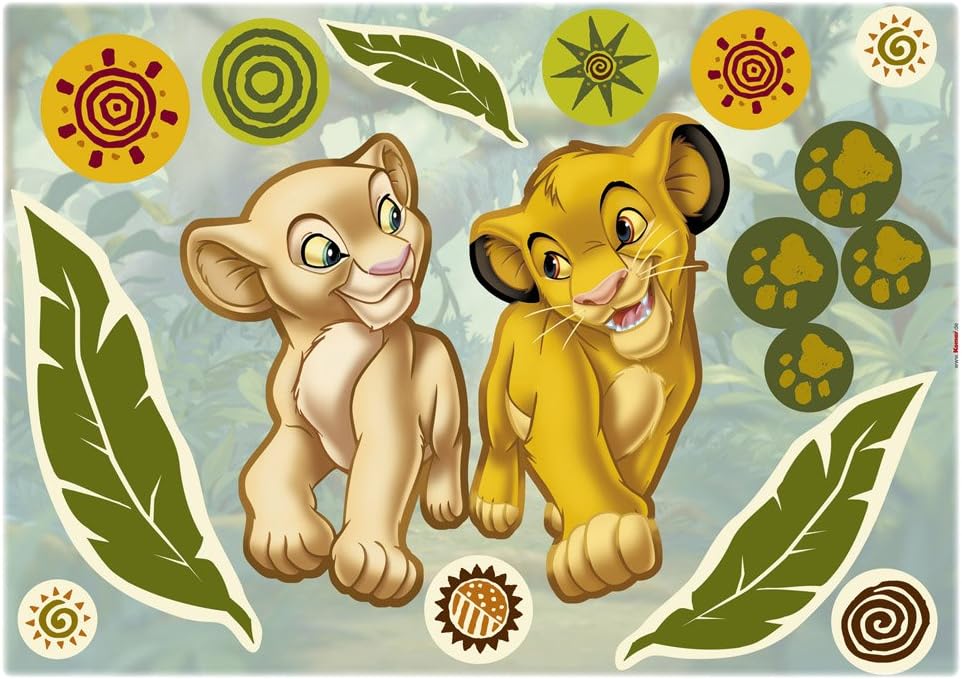 Komar Disney Simba Nala Freestyle Deco Sticker Set of 17 Pieces