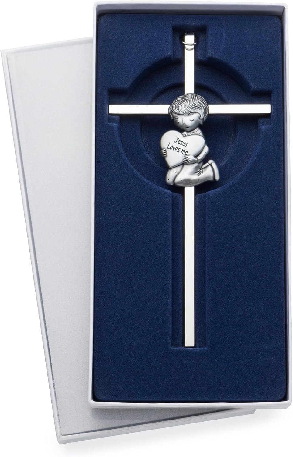 Baby Wall Cross Silver Blessing Baptism Gift for Boys