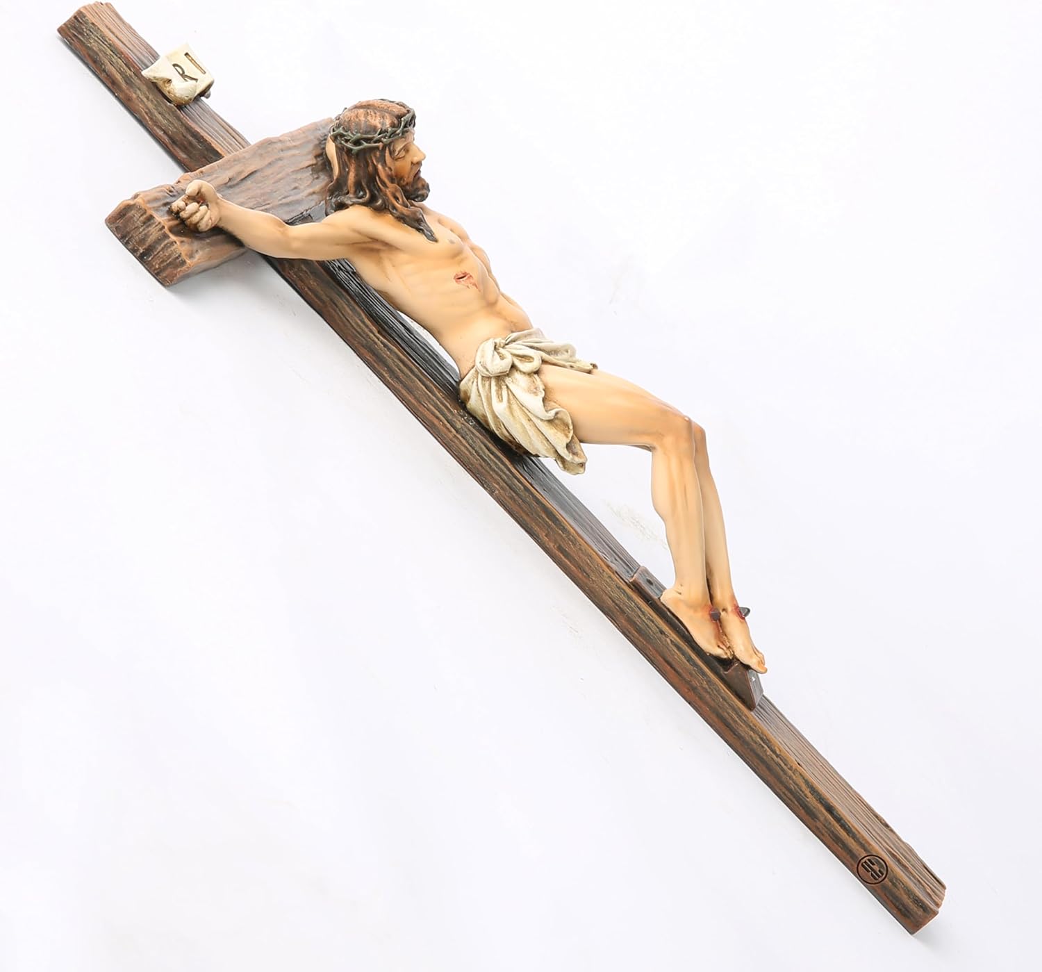 BC Catholic Crucifix Wall Cross 10 Inch Renaissance Sculpture