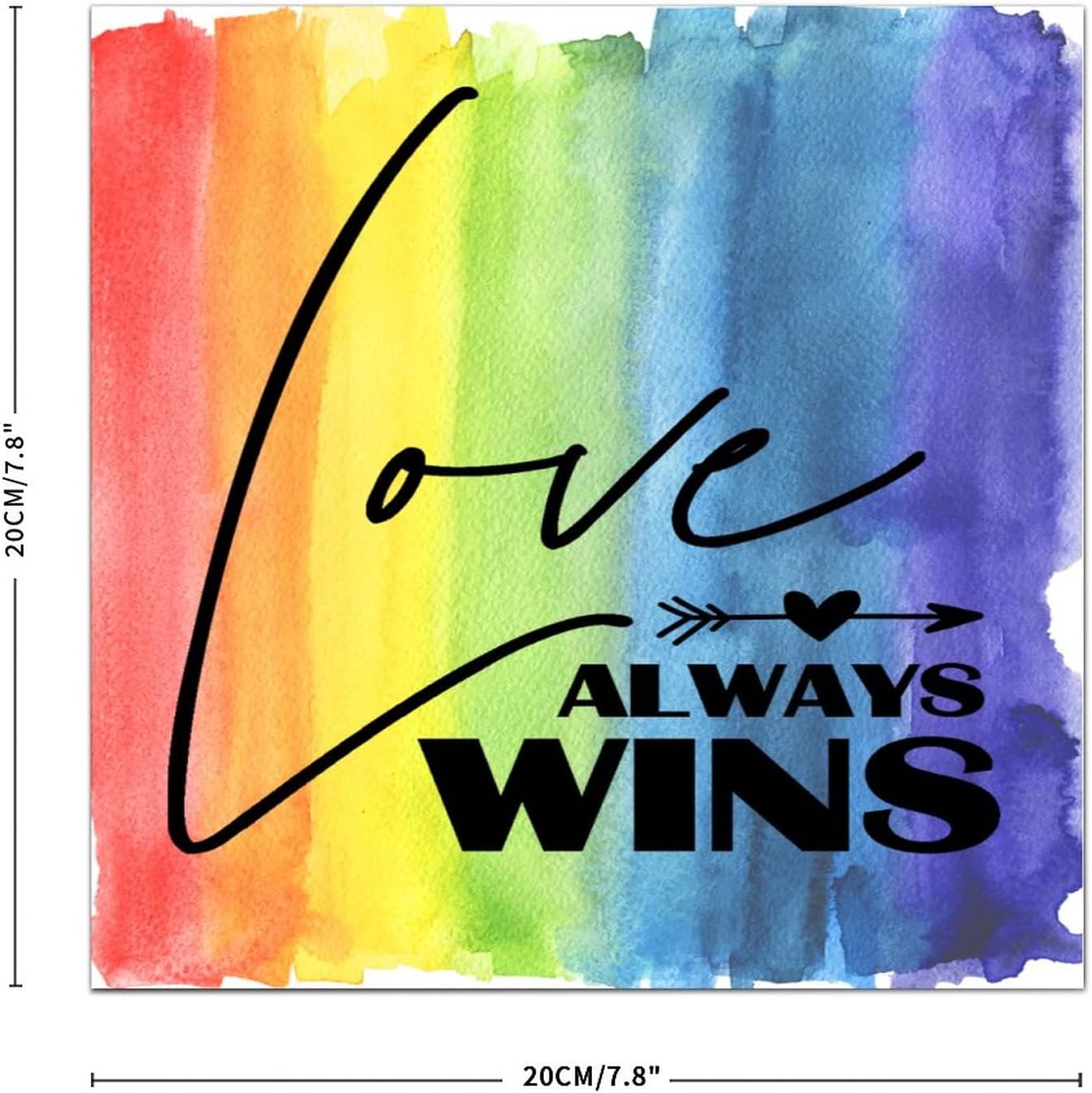Pride Wood Wall Sign 6x6 Inches Home Decor Art