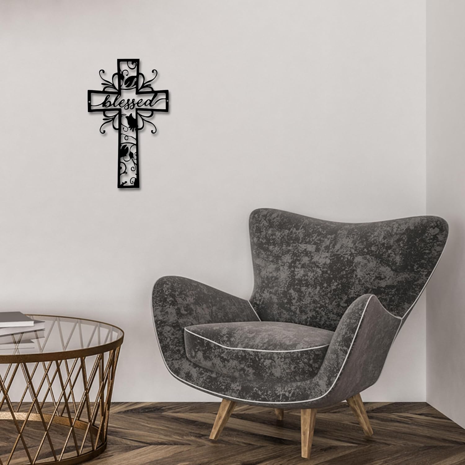 Rajukit Elegant Christian Wall Crosses - Premium Metal Wall Decor