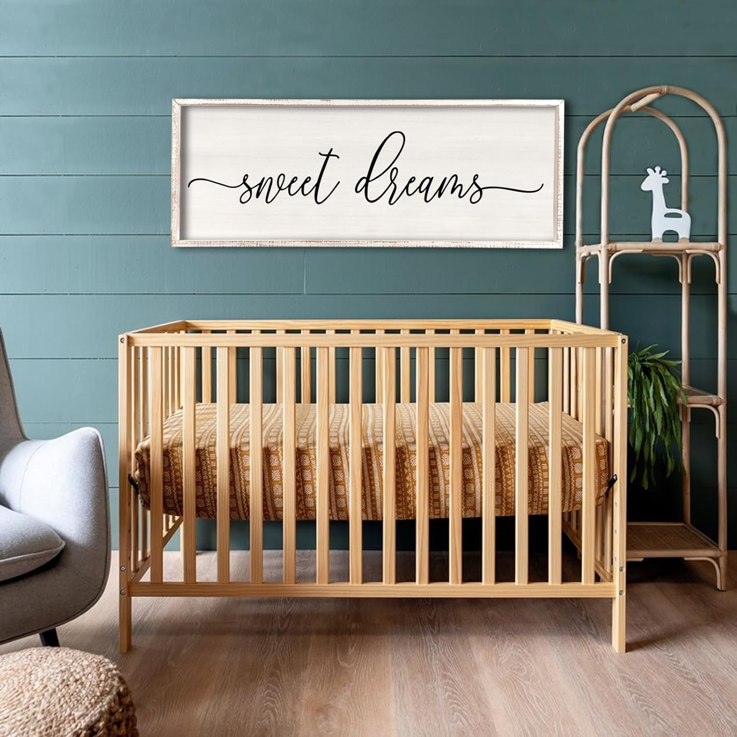 Sweet Dreams Wall Decor 40x15 Wood Rustic Sign