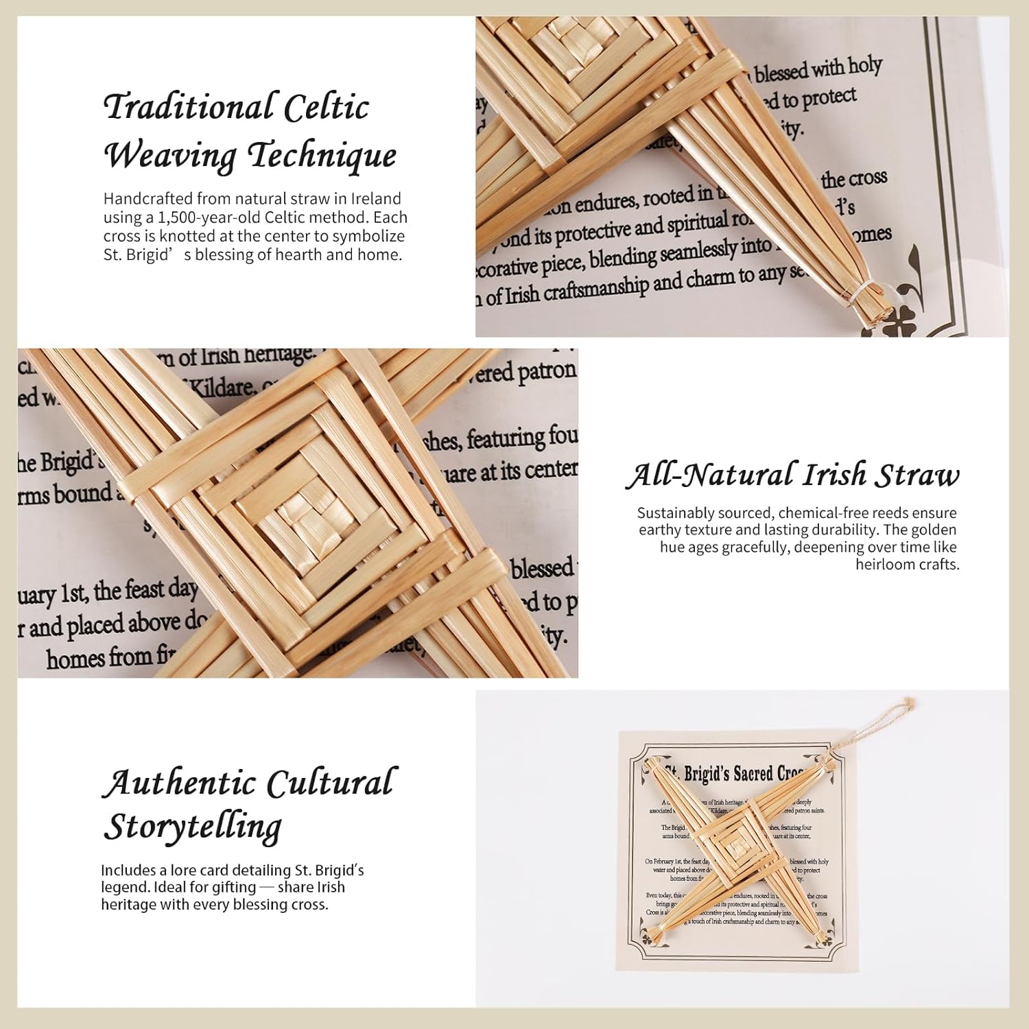 St Brigids Wall Cross 8 Inch Irish Decor