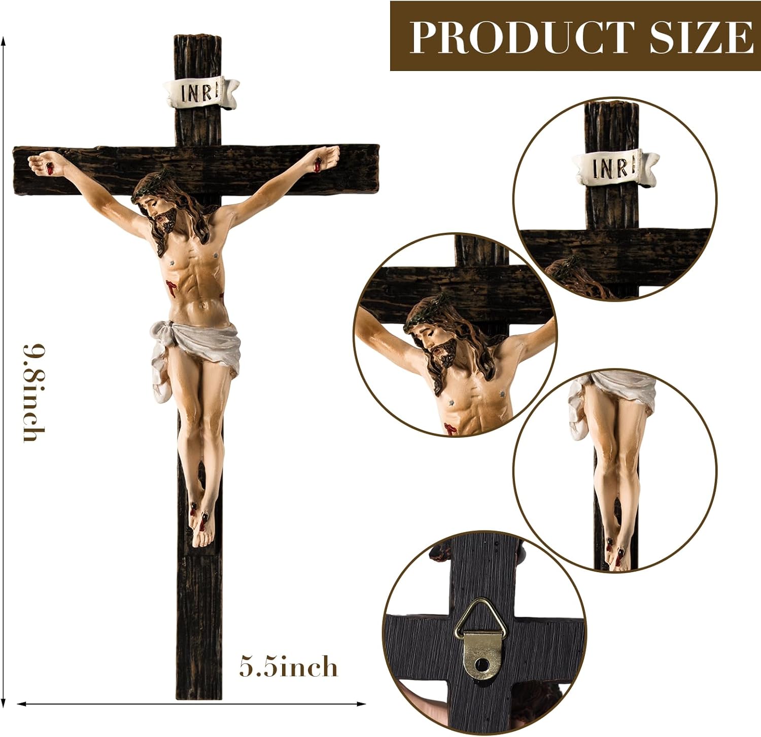 TALPGOD 10 Inch Wall Cross Religious Decor