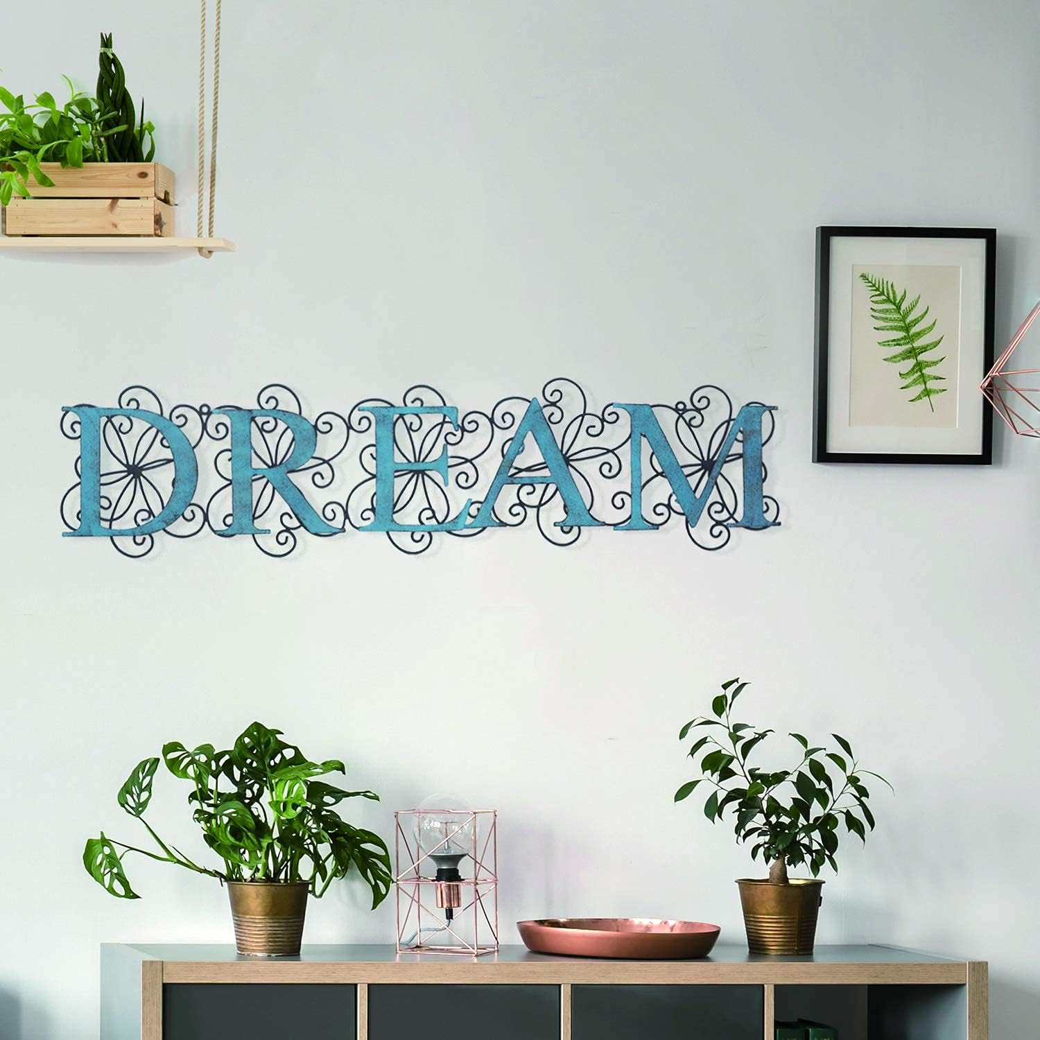 Joveco 32 Inches Metal Wall Decor Dream Signs