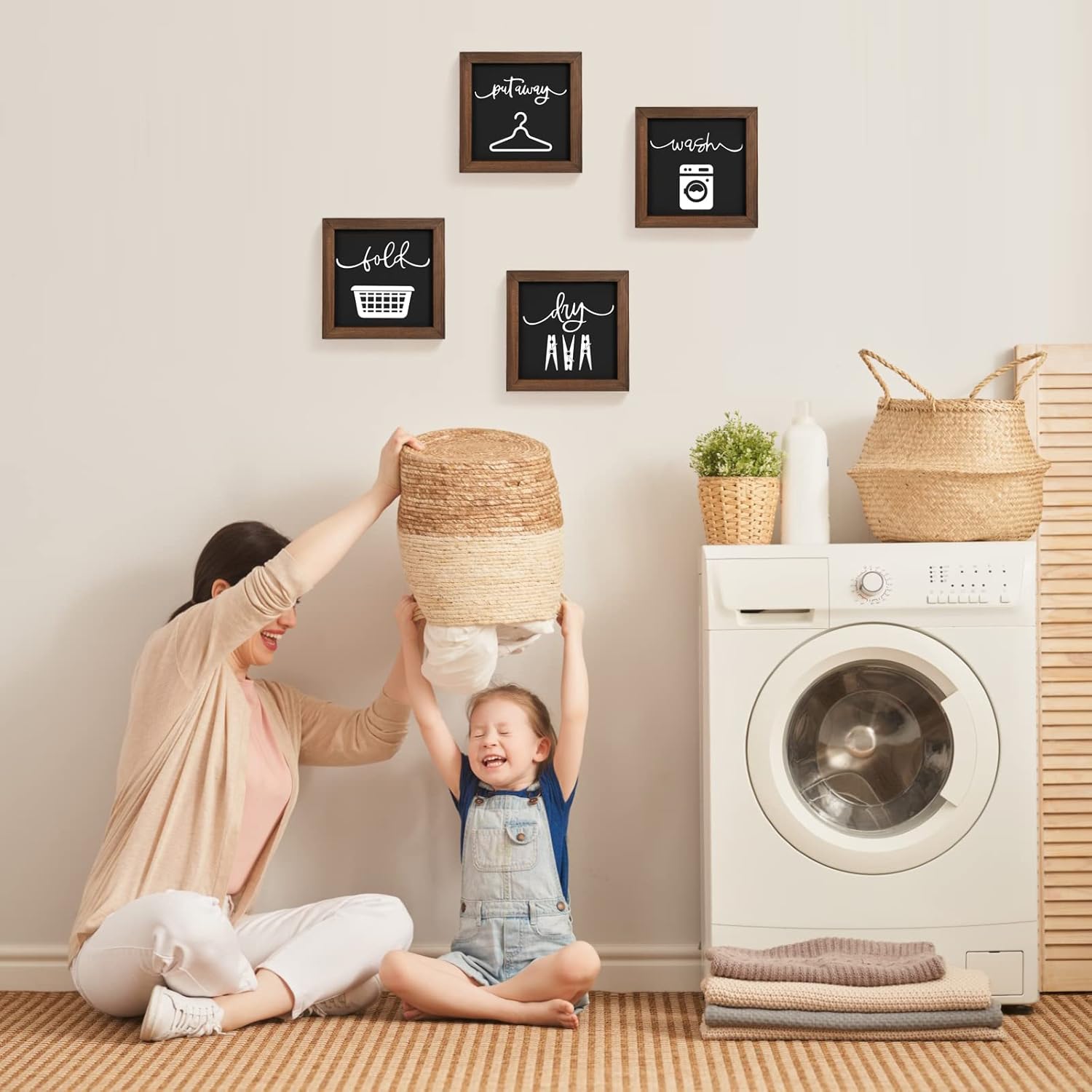 Farmhouse Laundry Room Decor Signs Set of 4