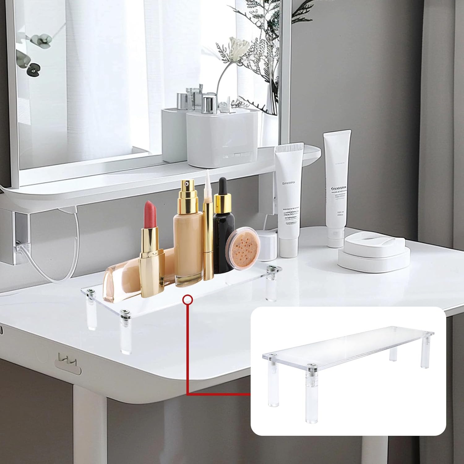 T Tulead Acrylic Riser Display Stand for Jewelry and Perfume