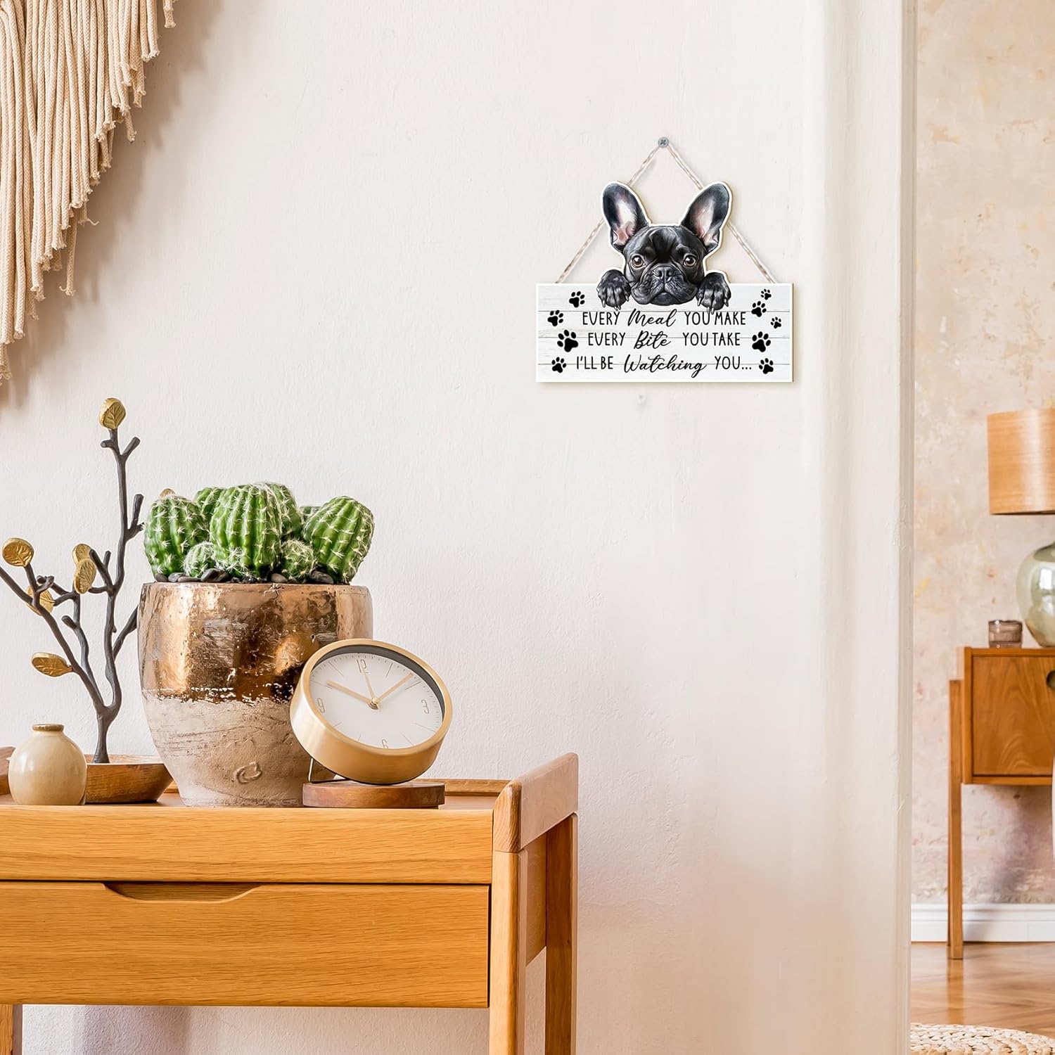 MOTERMATE French Bulldog Frenchie Wall Sign Decor