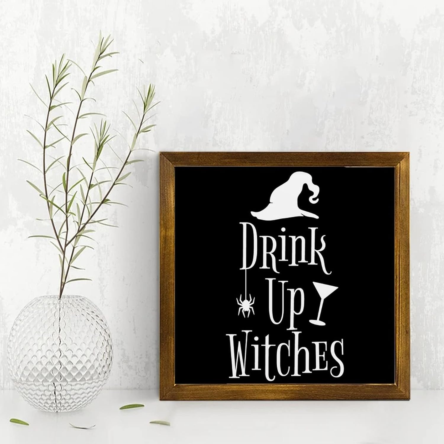 Halloween Wood Sign with Motivational Saying