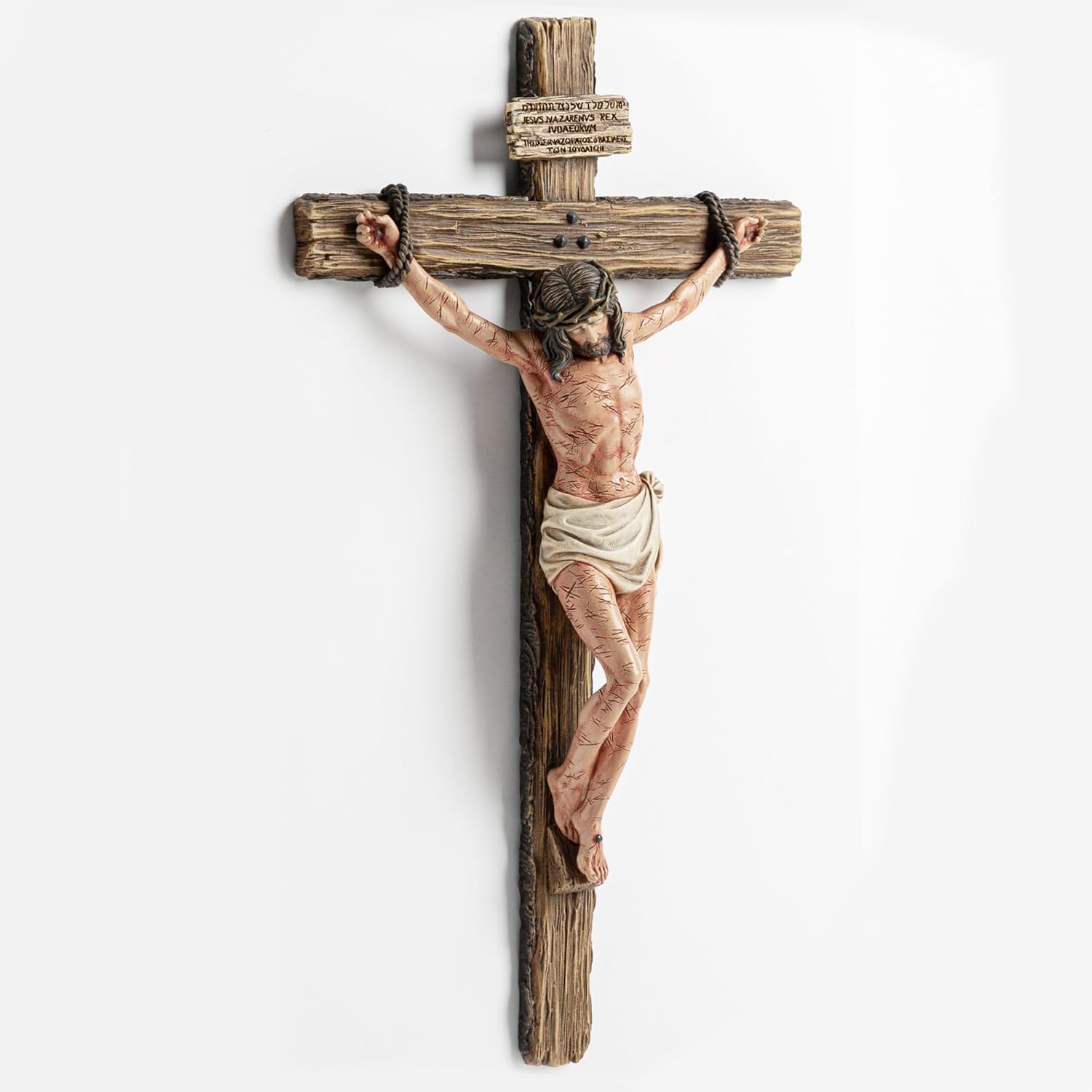 DevotedWalls 14 Inch Catholic Crucifix for Wall