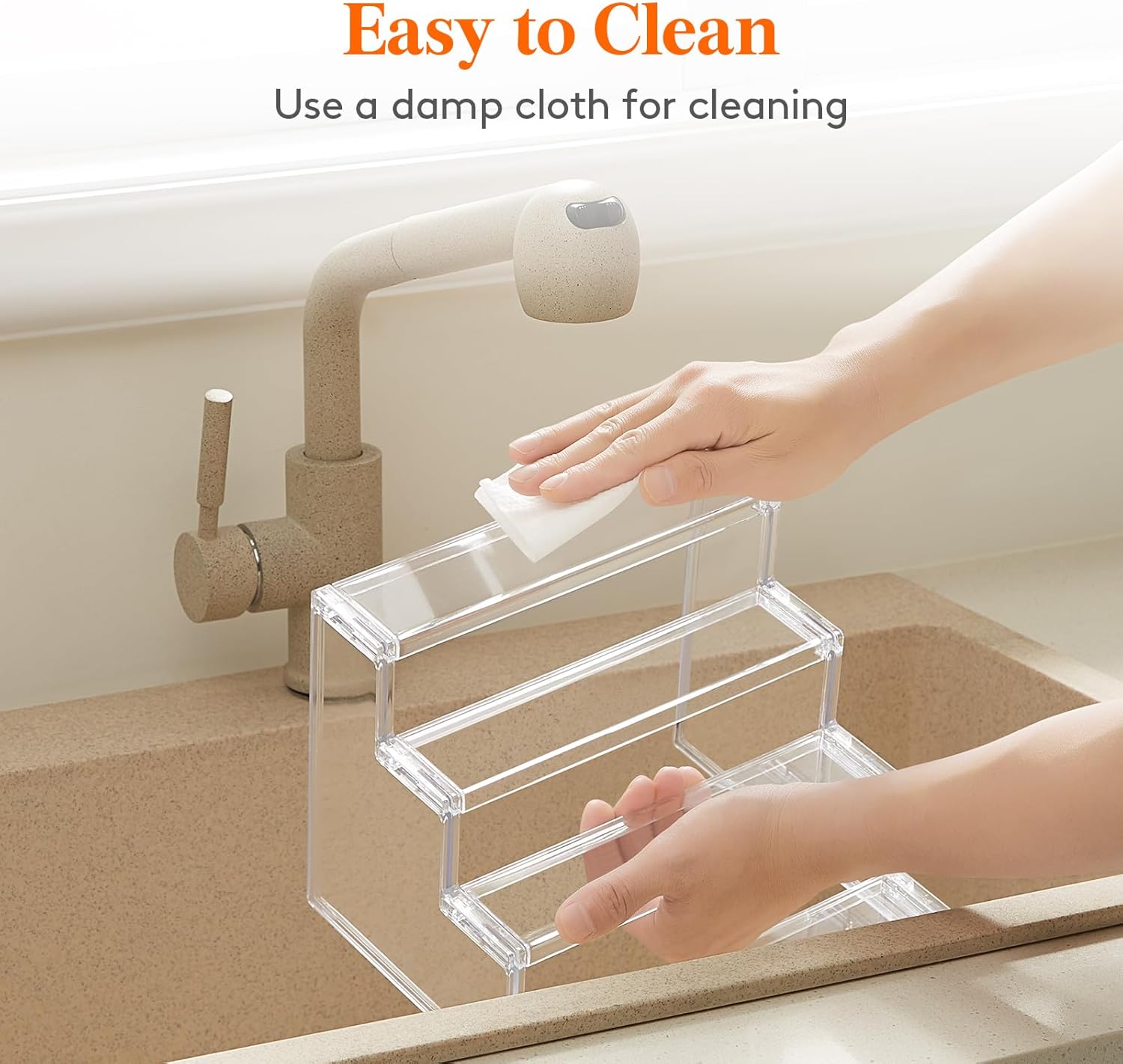 Lifewit 4 Tier Clear Display Riser Stand 9 Inch 2-Pack