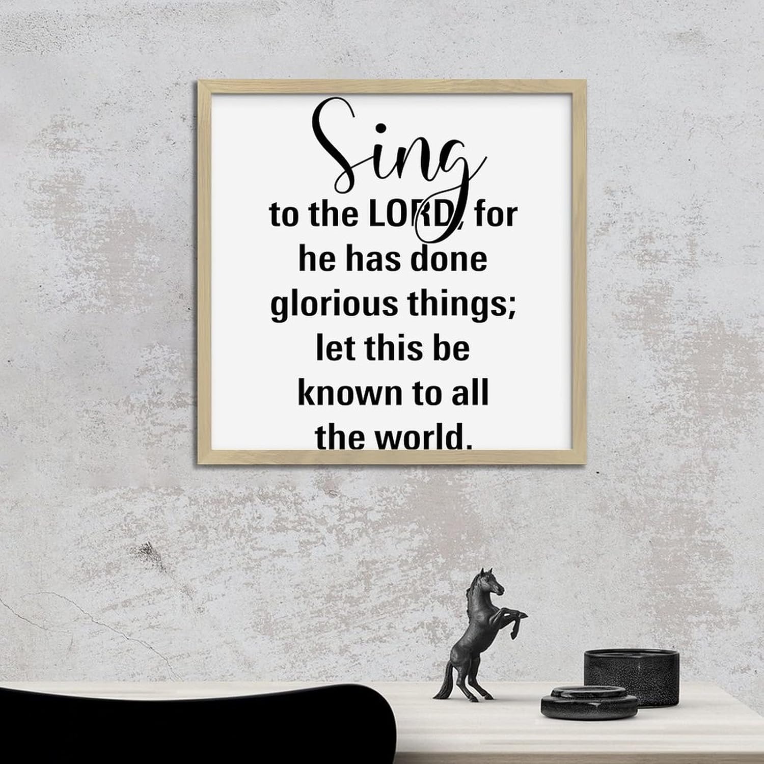 Inspirational Sing to the Lord Wall Decor Sign 12x12in