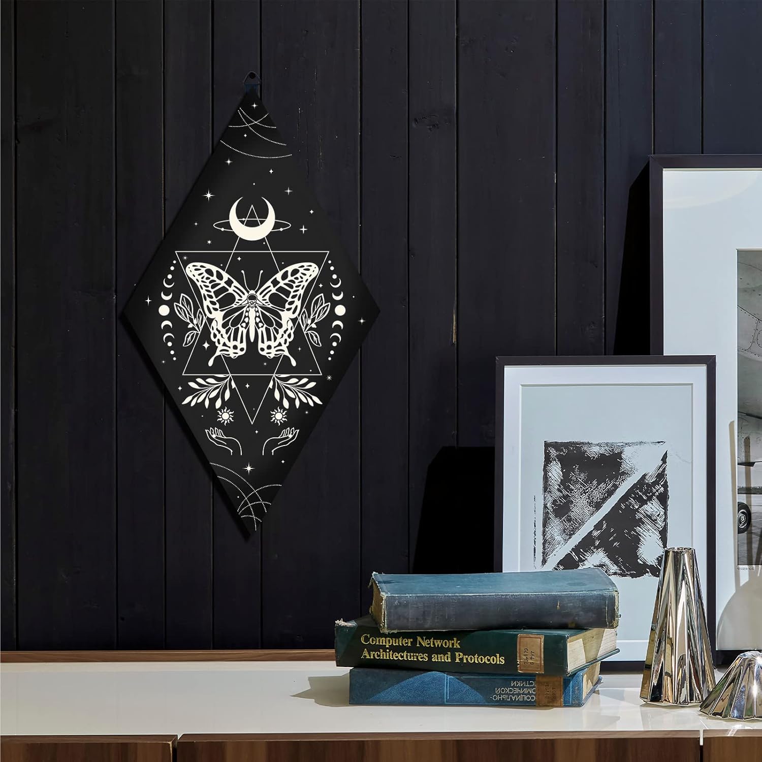 CRASPIRE 3pcs Boho Wall Decorations Wood Signs