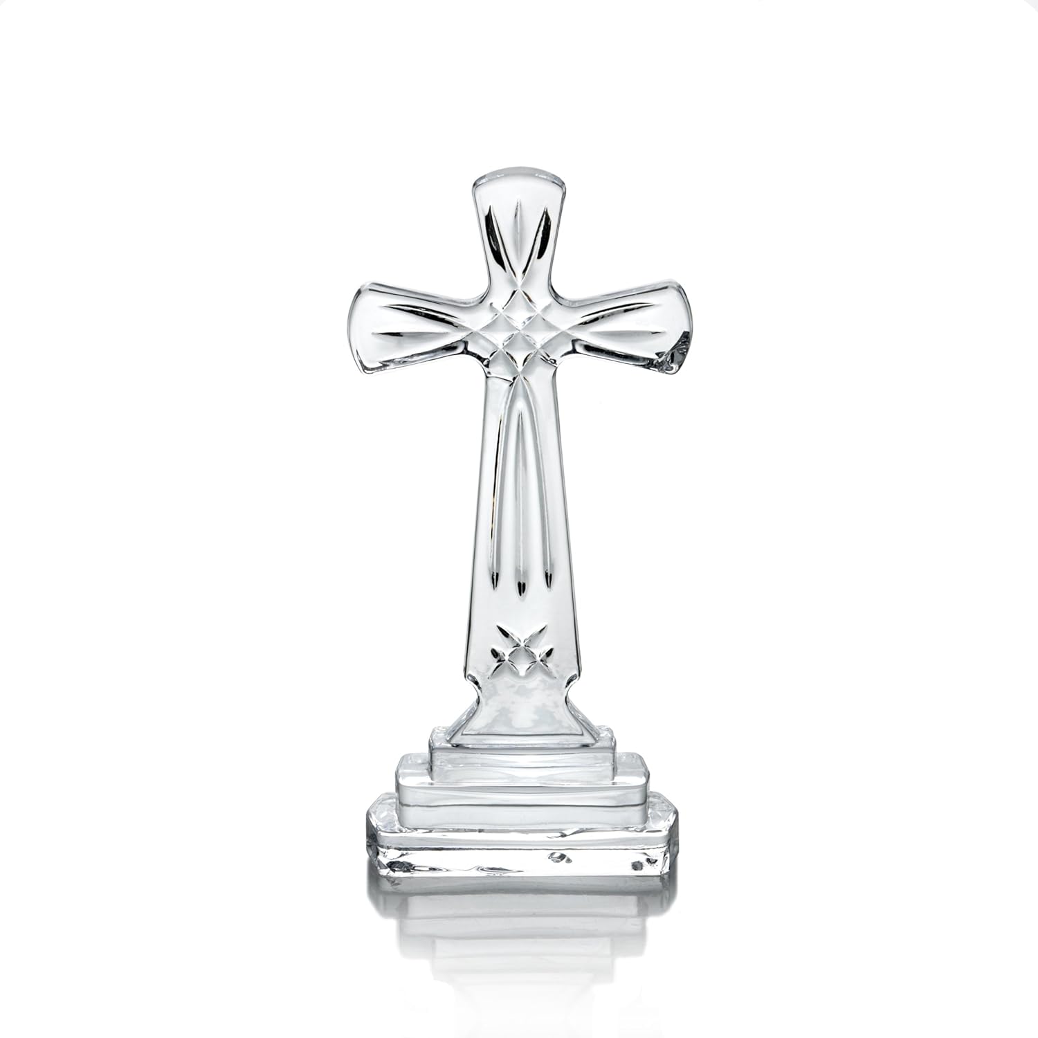 Mikasa Rejoice Glass Crystal Cross 9 Inch