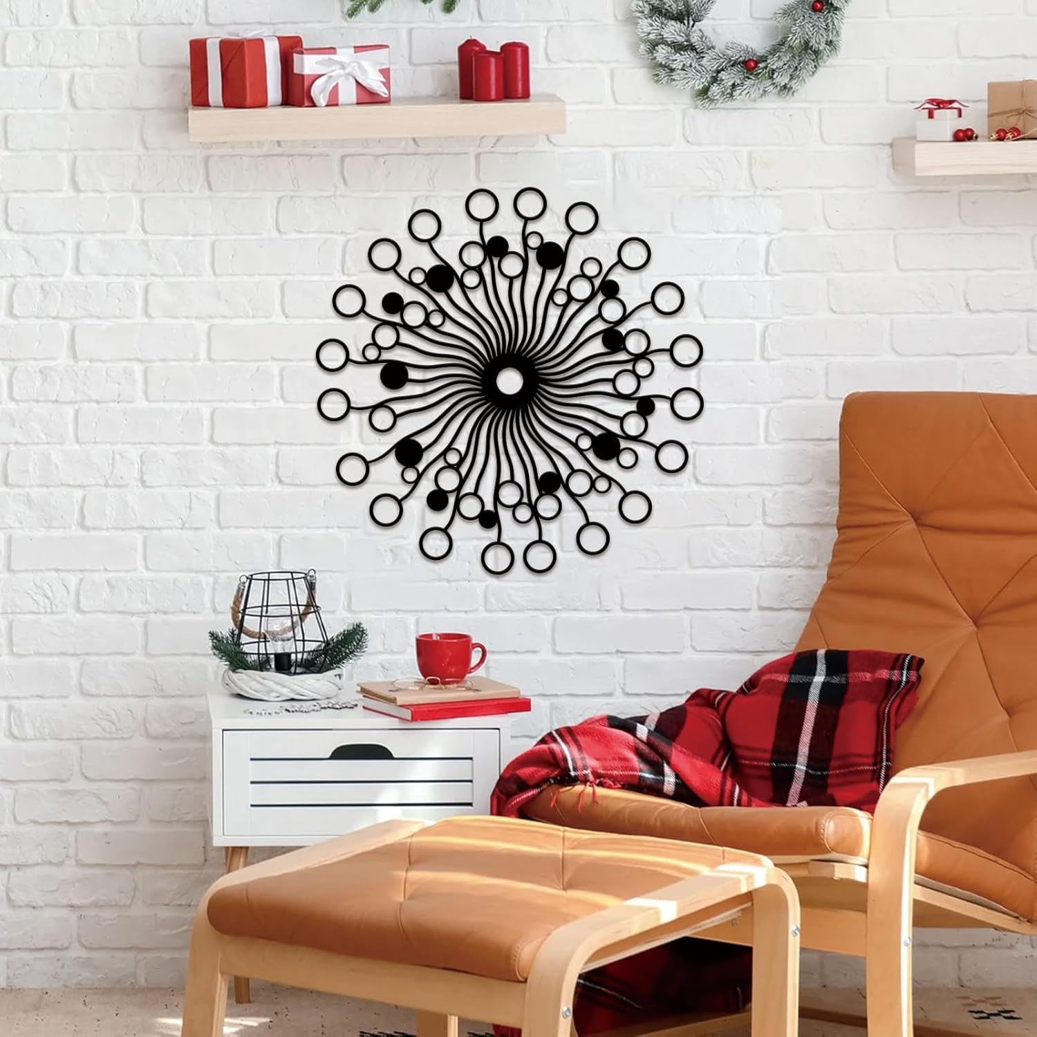 Resama Metal Sunburst Wall Decor Sculpture