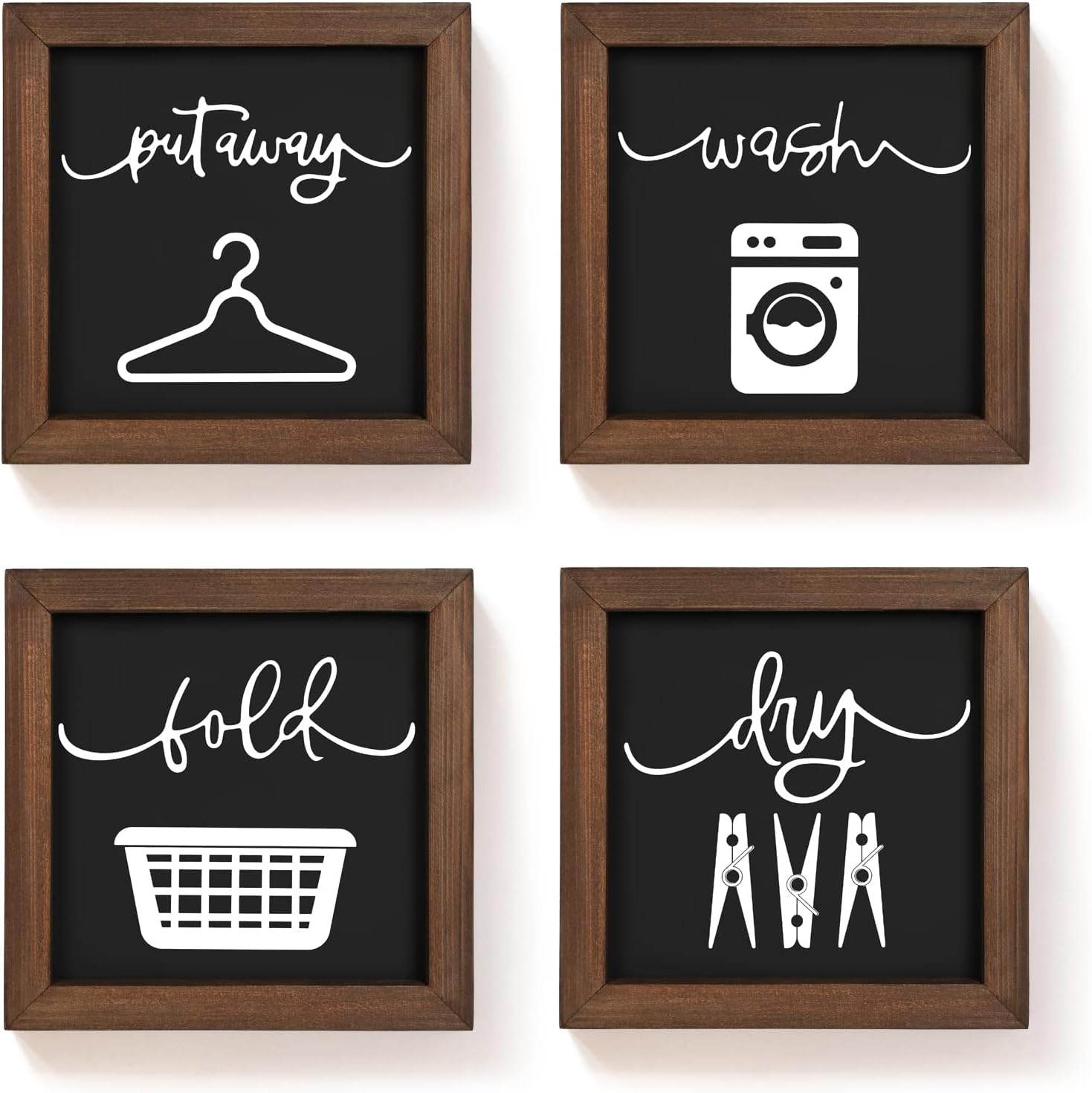 Farmhouse Laundry Room Decor Signs Set of 4
