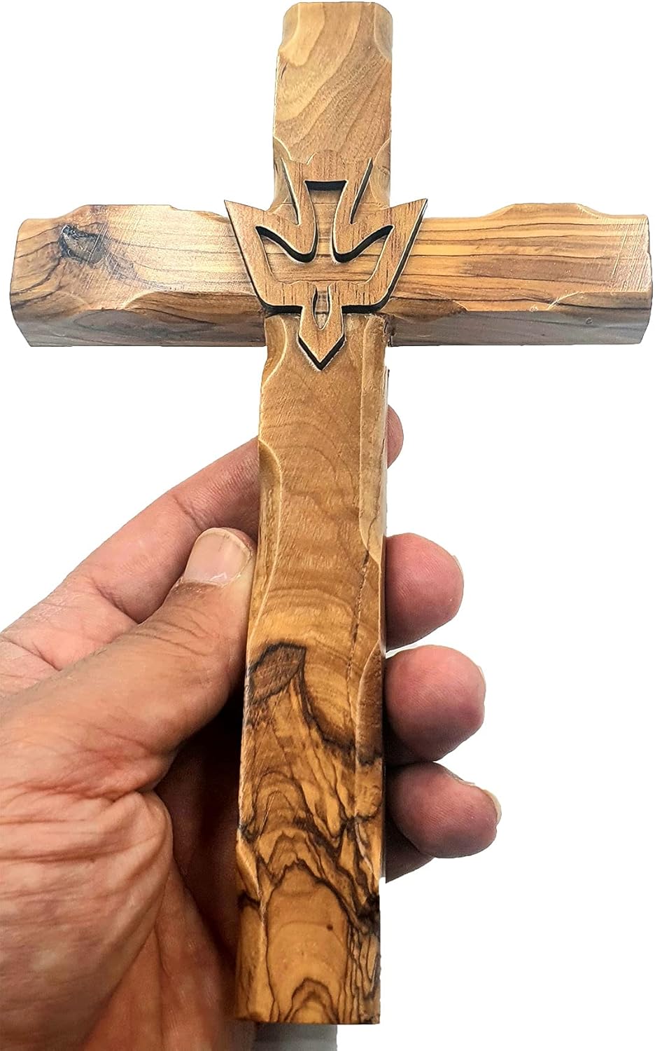 Zuluf 78 Inch Olive Wood Dove Cross Wall Decor