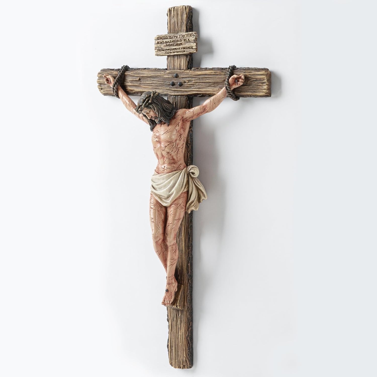 DevotedWalls 14 Inch Catholic Crucifix for Wall