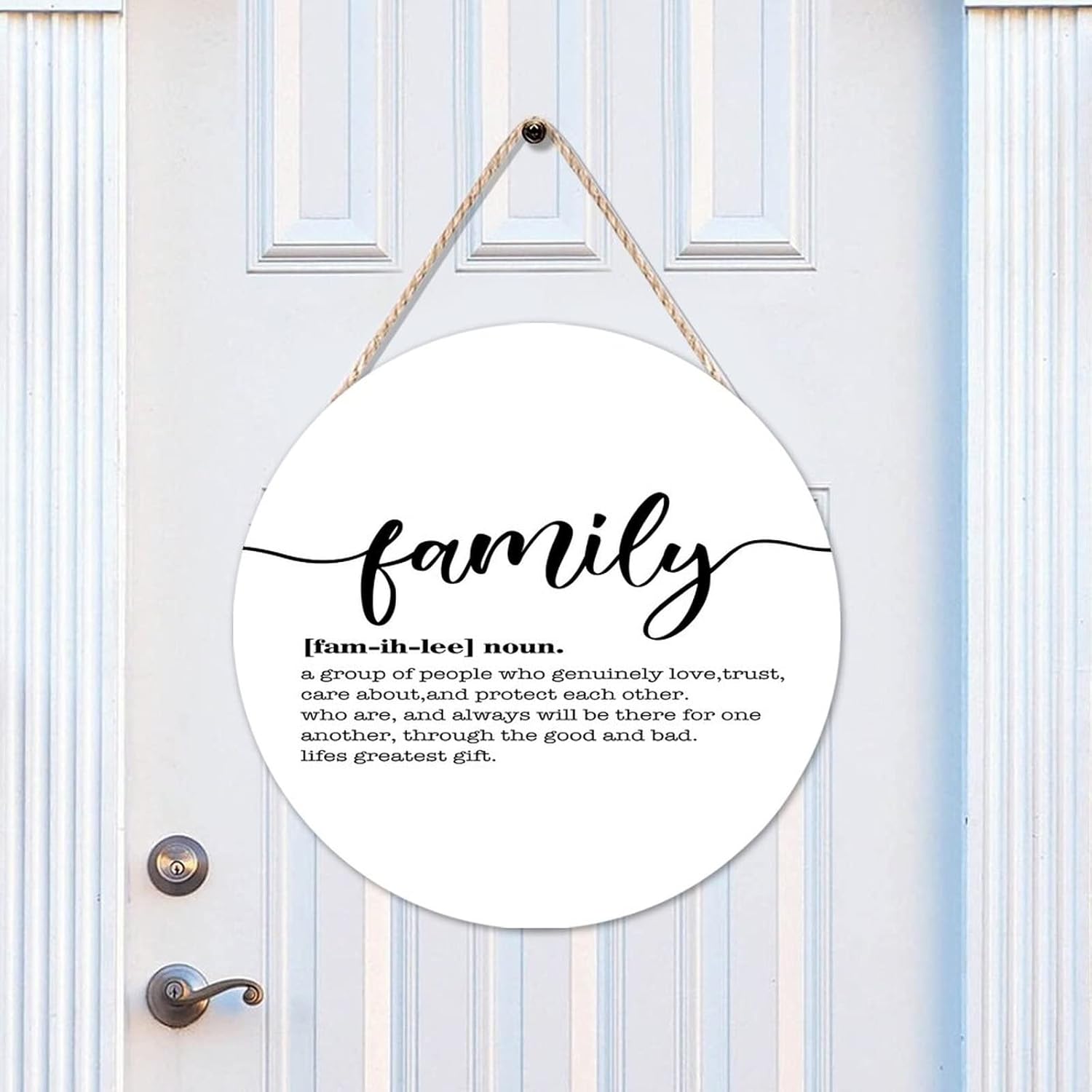 Funny Noun Dictionary Family Front Door Hanger Inspirational Quote Sign