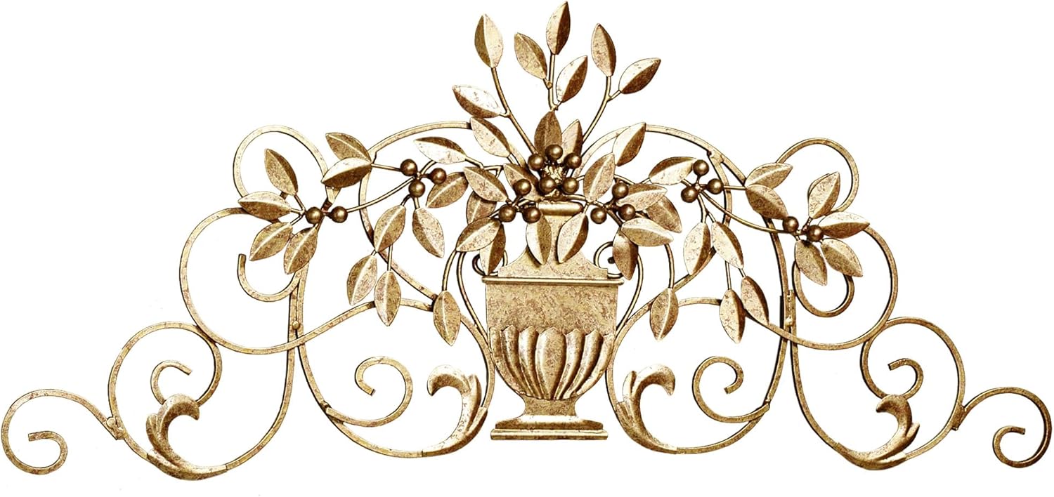 Touch of Class Urna Toscana Wall Grille Aged Gold 40 Inches Wide