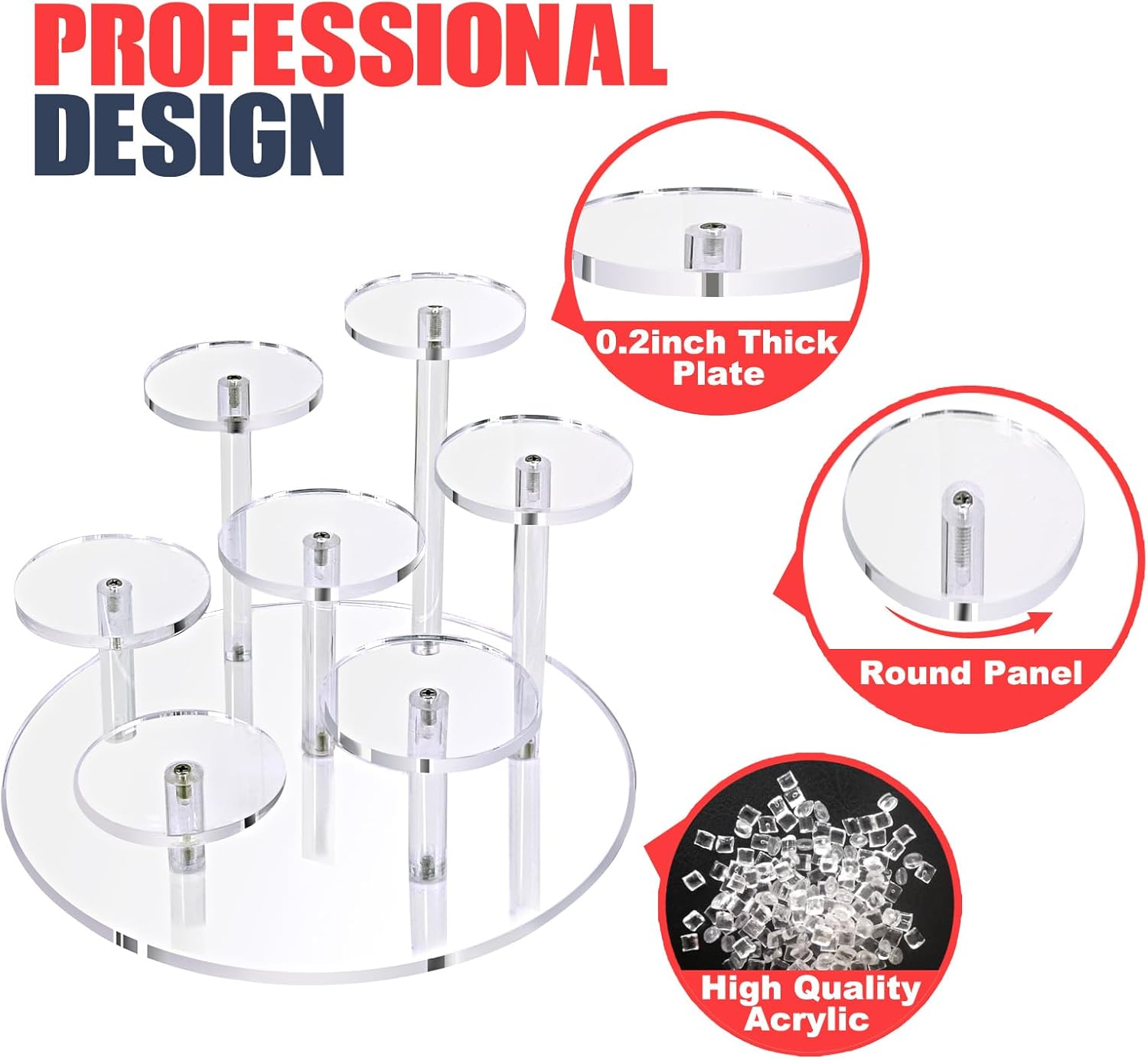 7-Tier Acrylic Display Stand for Figures and Collectibles