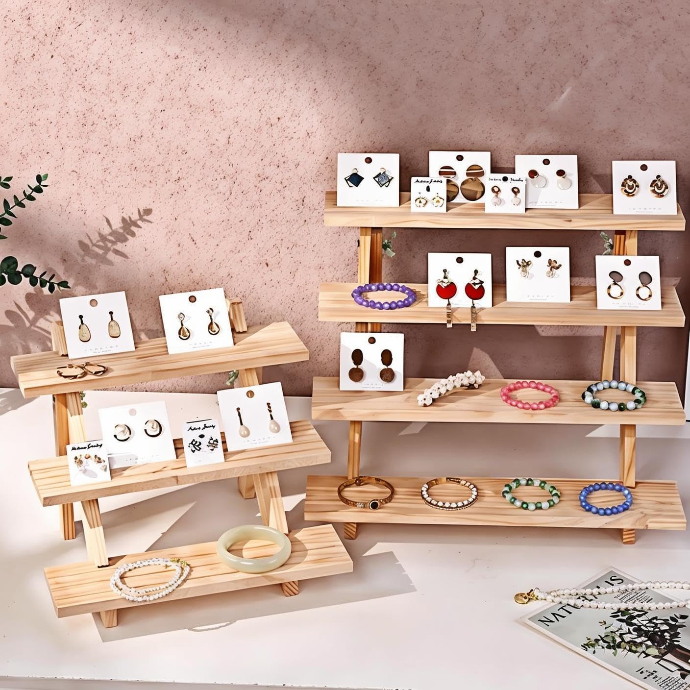 Wooden 3 Tier Display Riser for Perfume and Decor