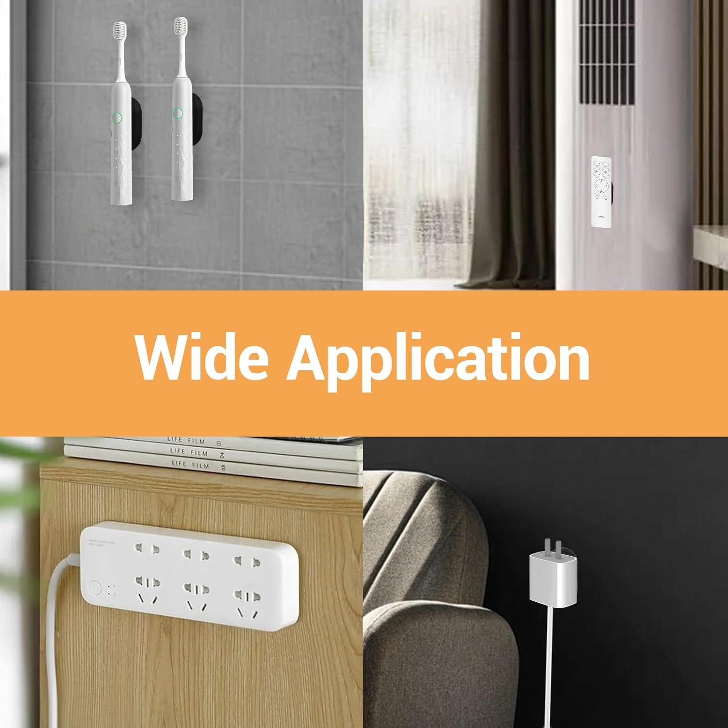 Giantree 4Pcs Magnetic Remote Holder Wall Mount Organizer