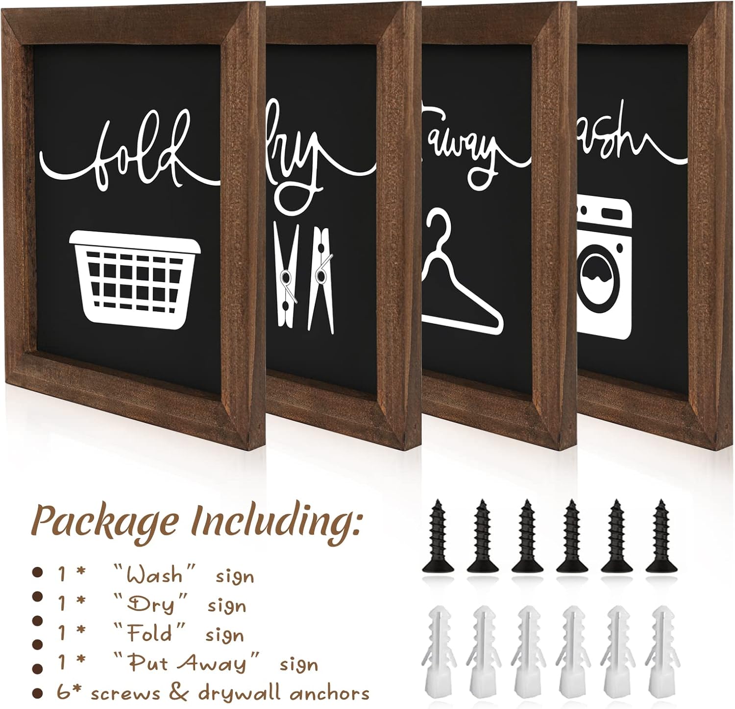 Farmhouse Laundry Room Decor Signs Set of 4
